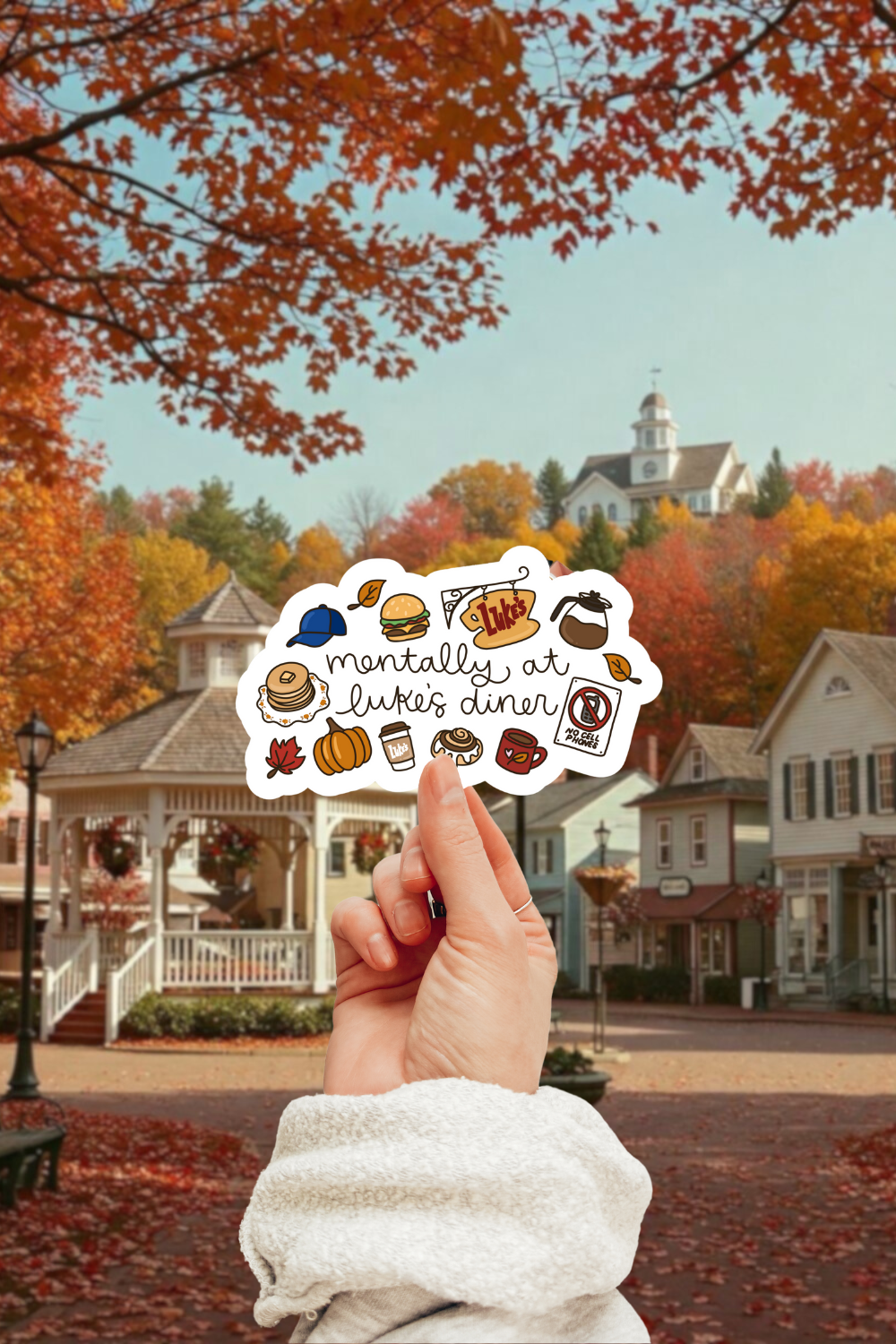 Mentally At Luke's Diner Sticker