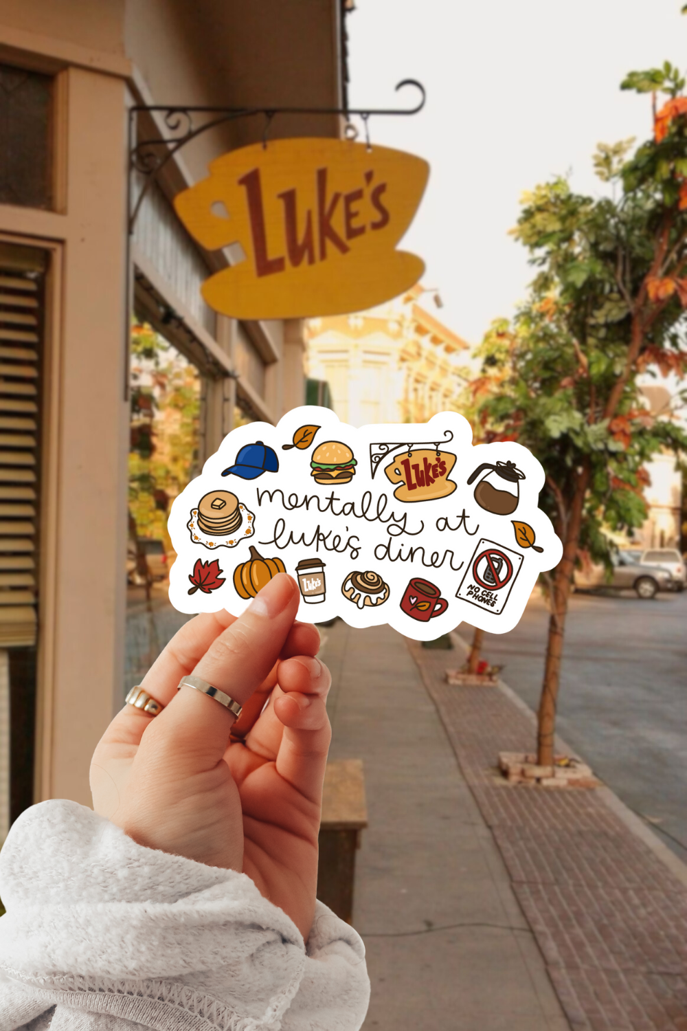 Mentally At Luke's Diner Sticker