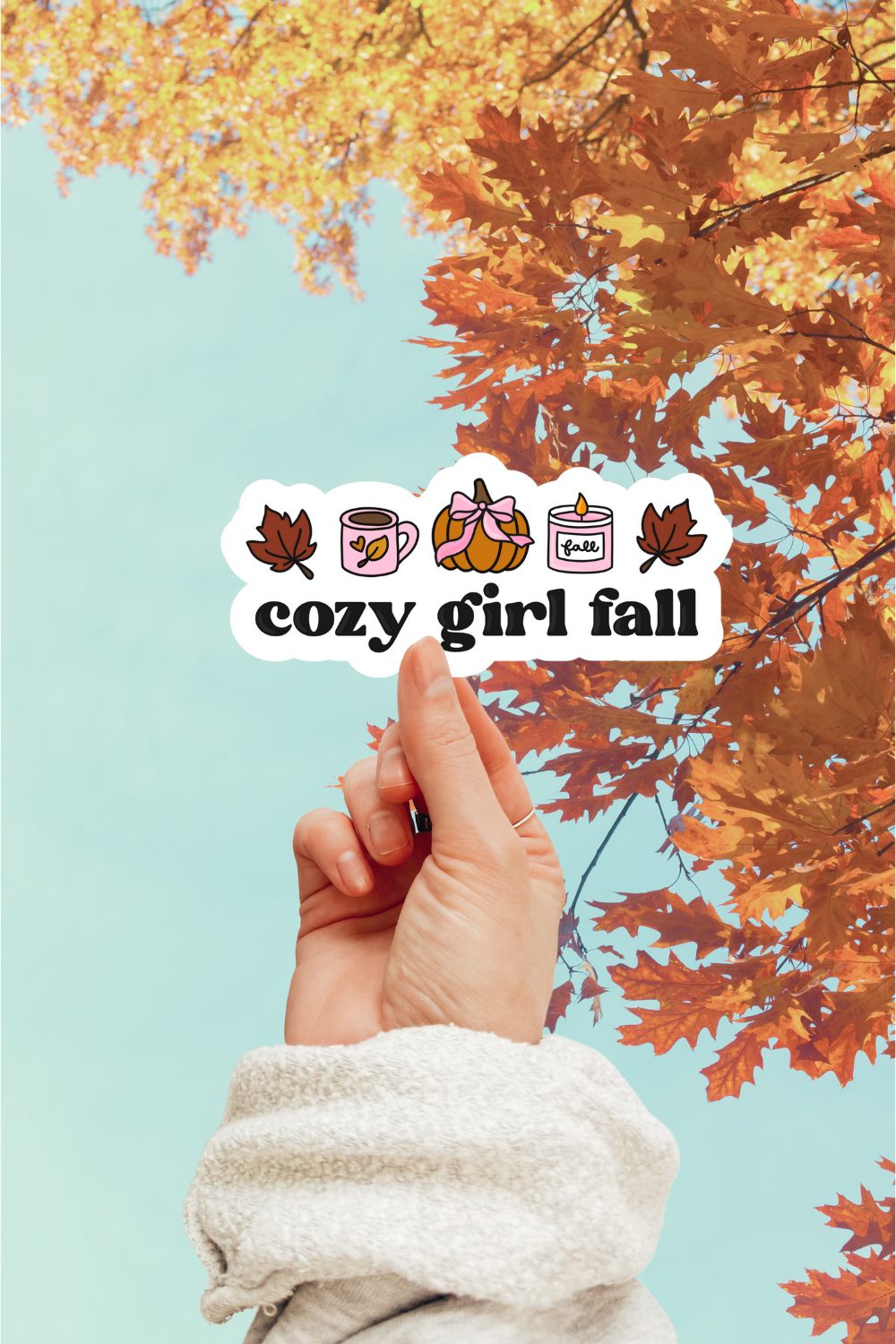 Cozy Girl Fall Sticker