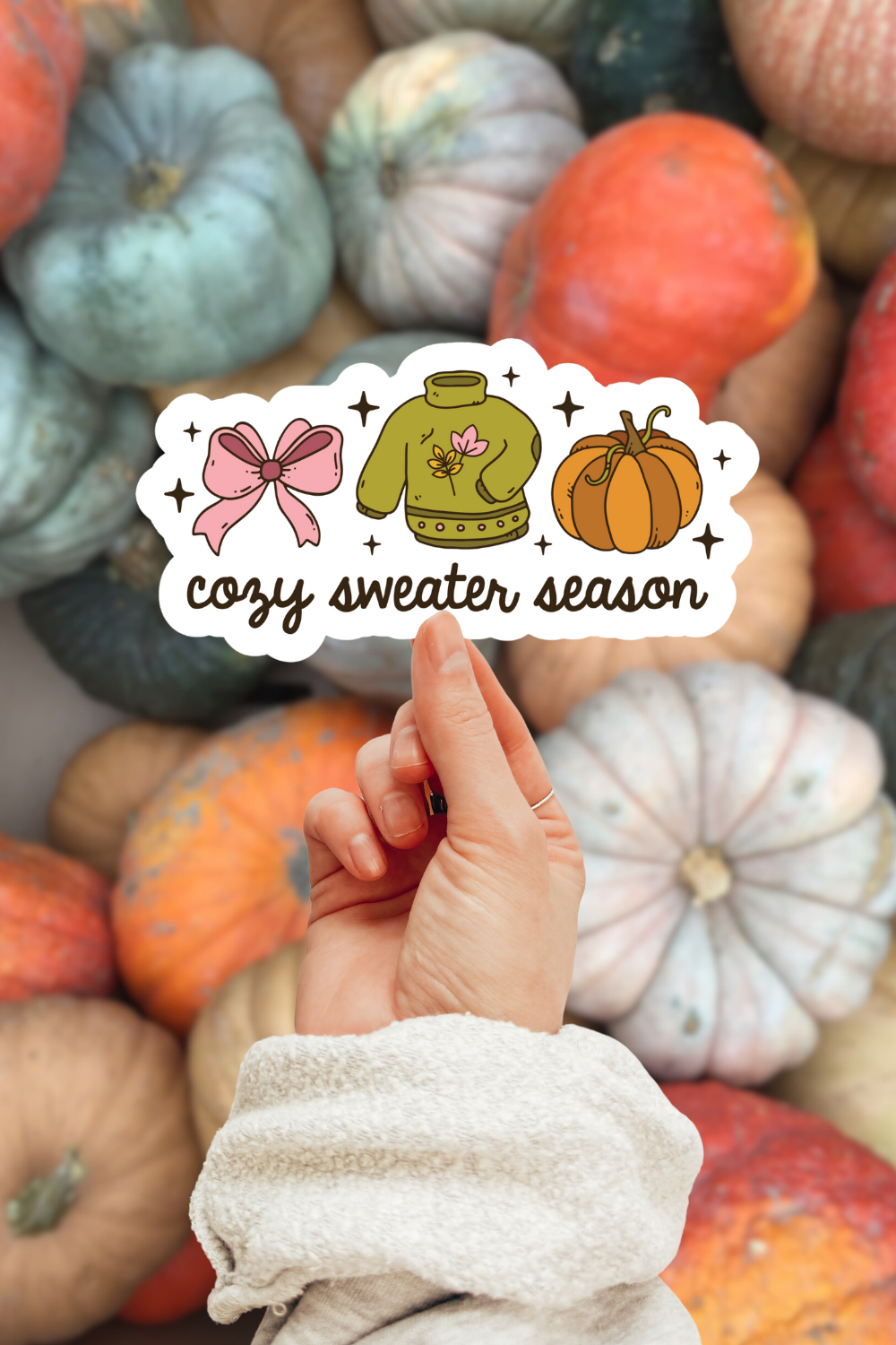 Cozy Sweater Season Sticker