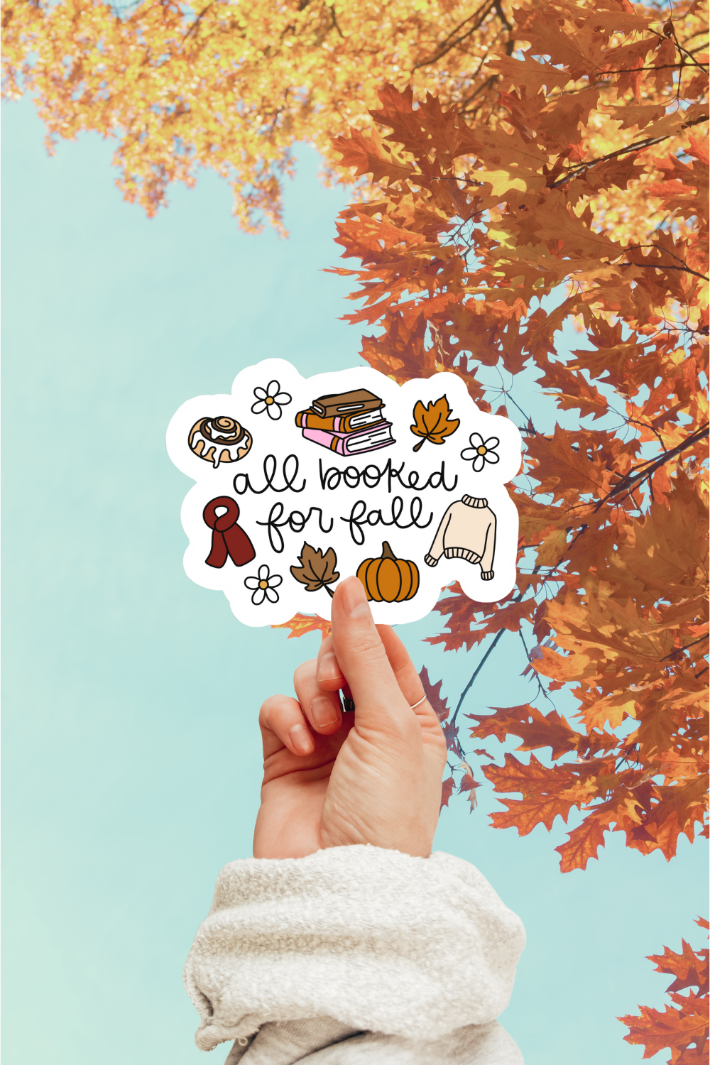 All Booked For Fall Sticker