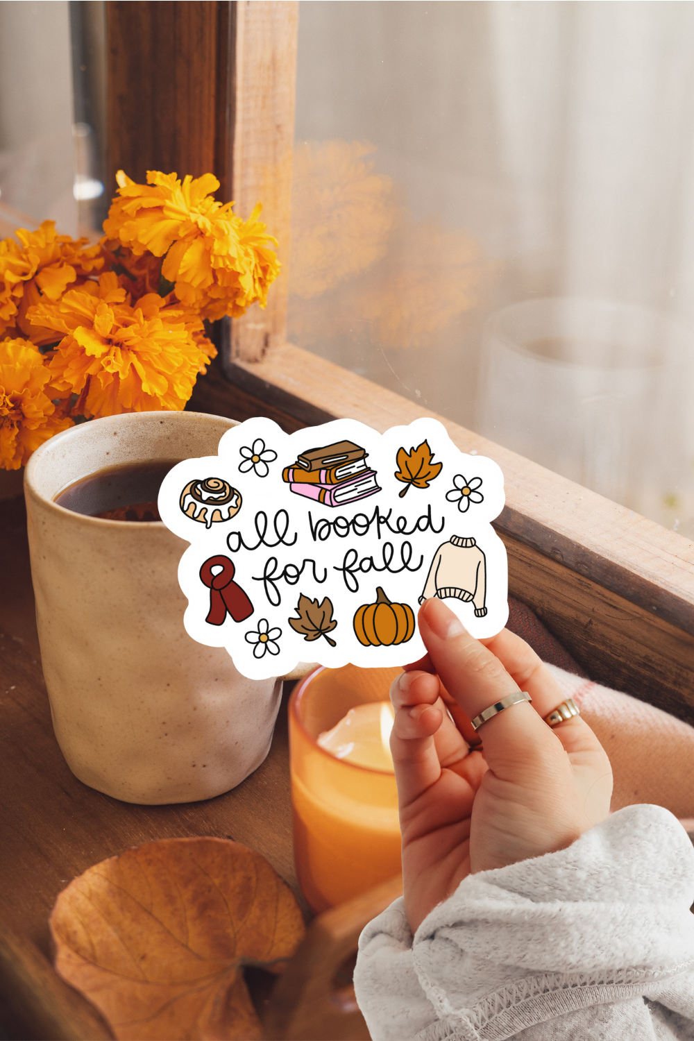 All Booked For Fall Sticker