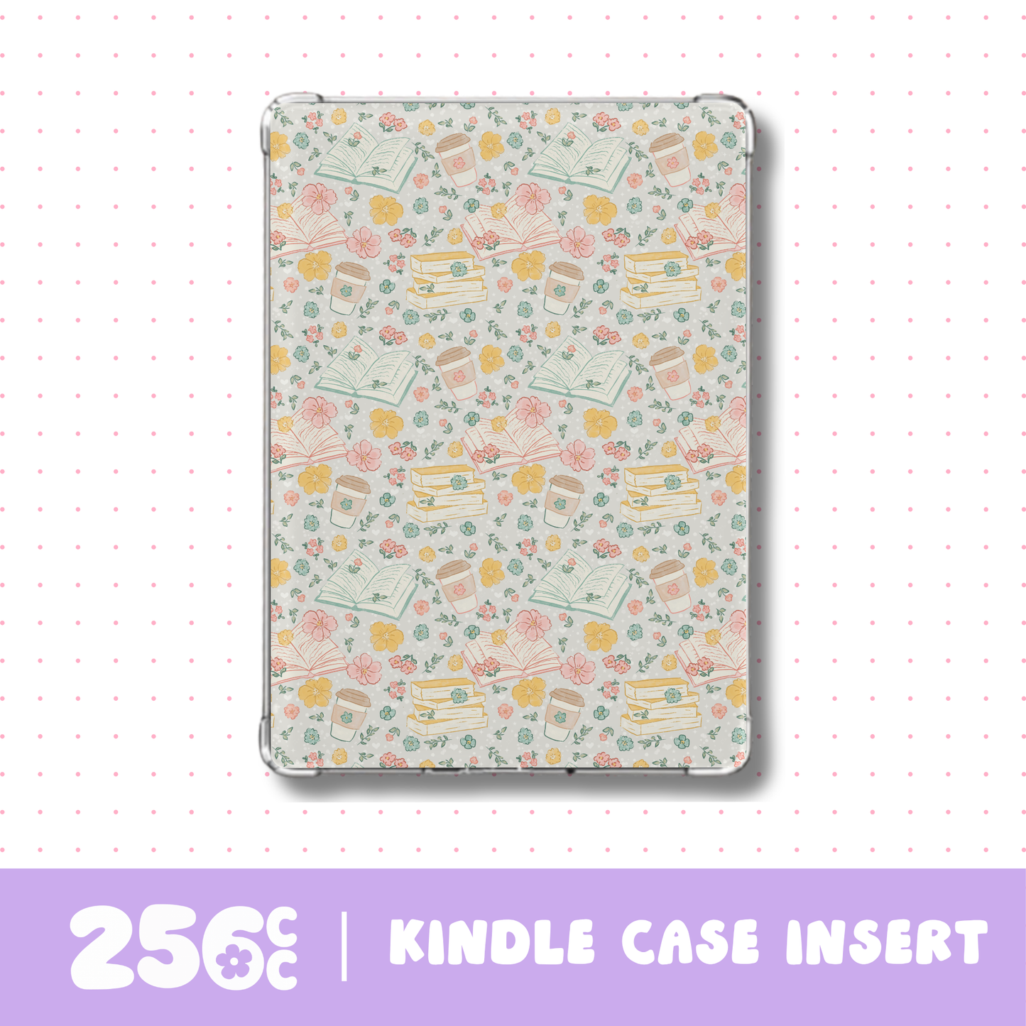 Pastel Pages E-Reader Case Insert