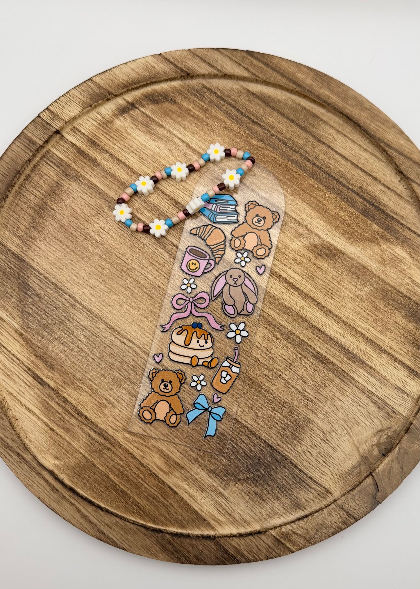 Cozy Morning Club Acrylic Beaded Bookmark