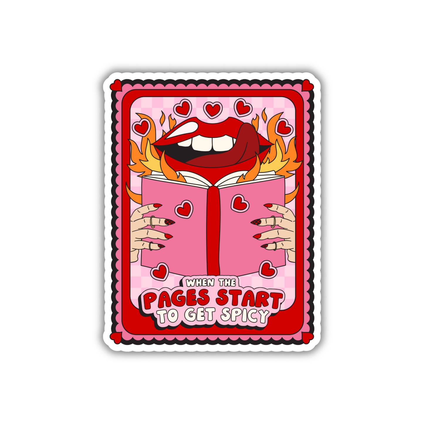 When The Pages Start To Get Spicy Sticker