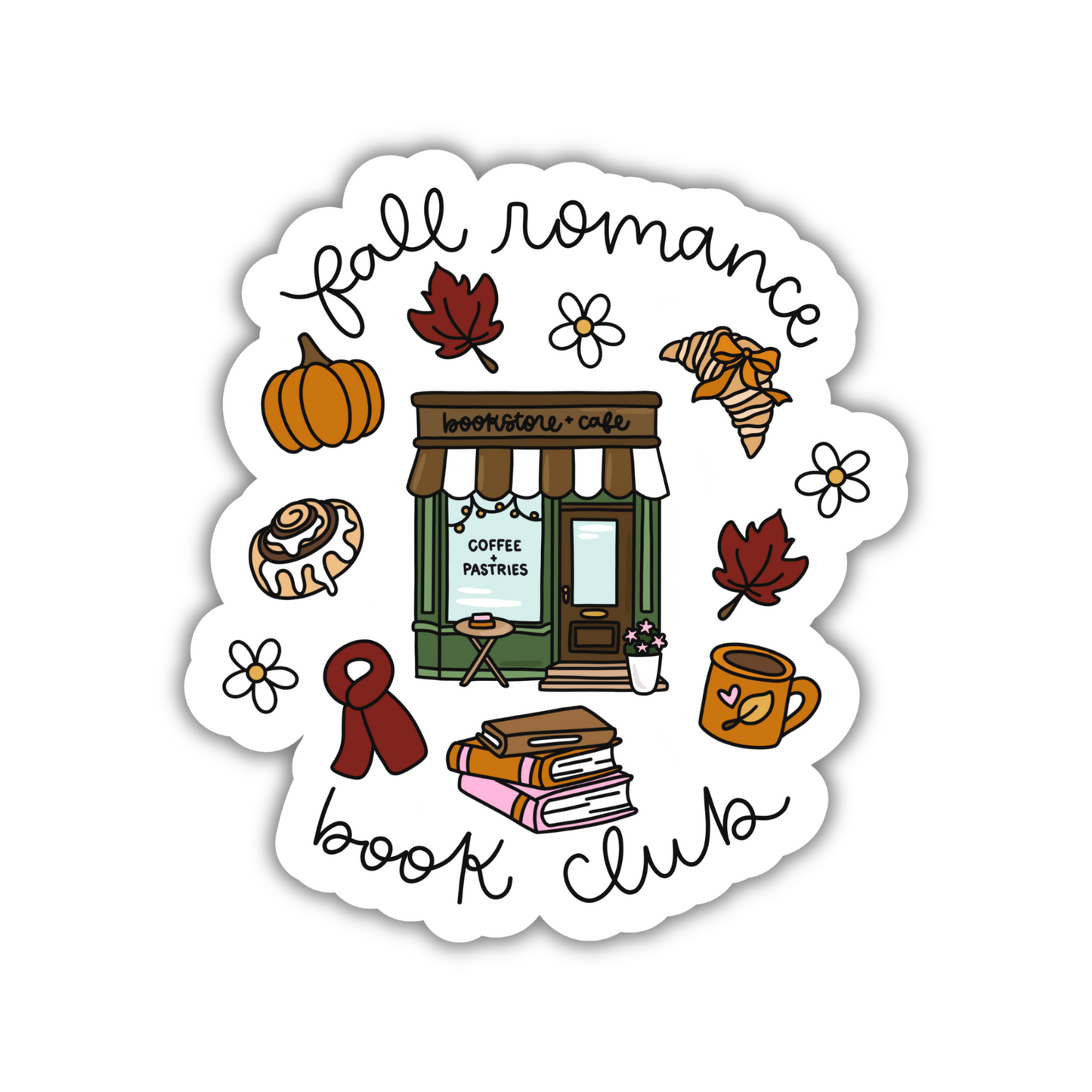 Fall Romance Book Club Sticker