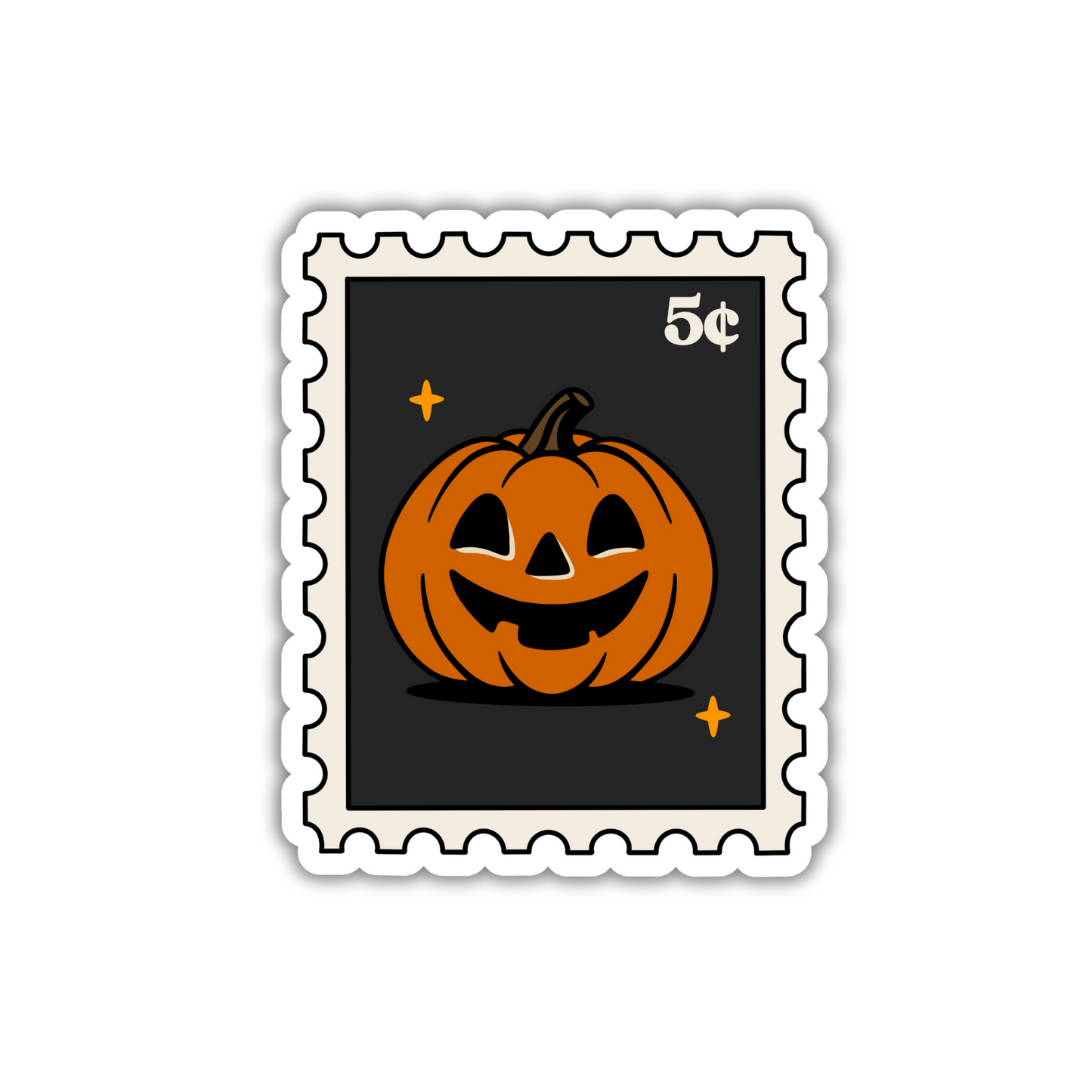 Jack O' Lantern Stamp Sticker