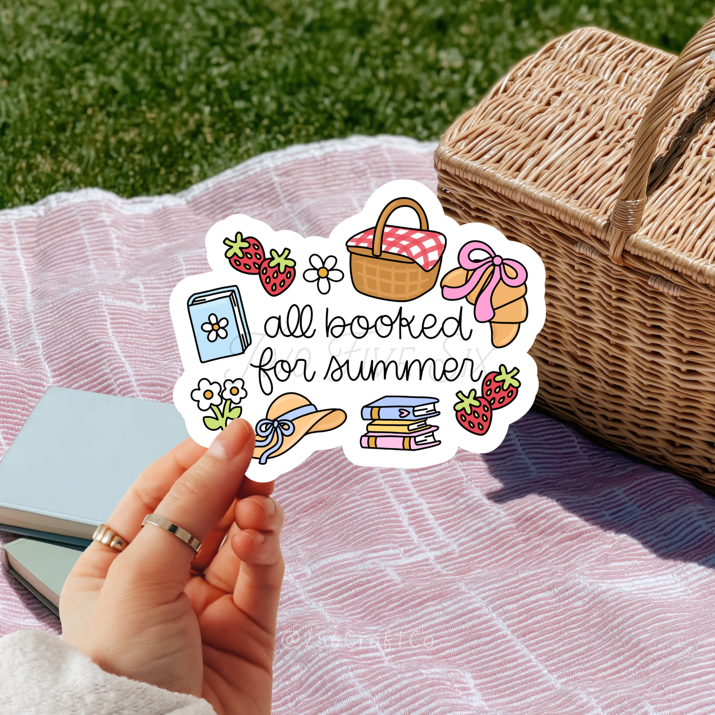 All Booked For Summer Sticker
