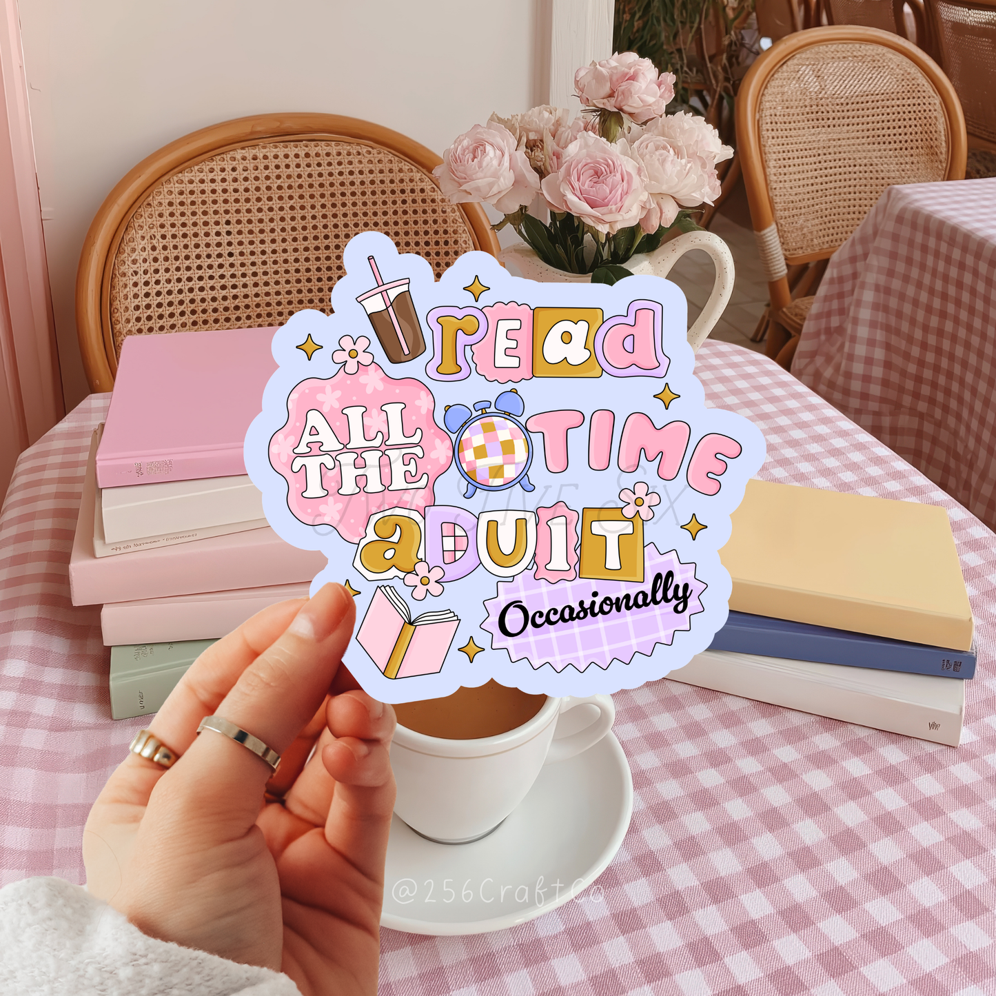 Read All The Time Adult Occasionally Sticker