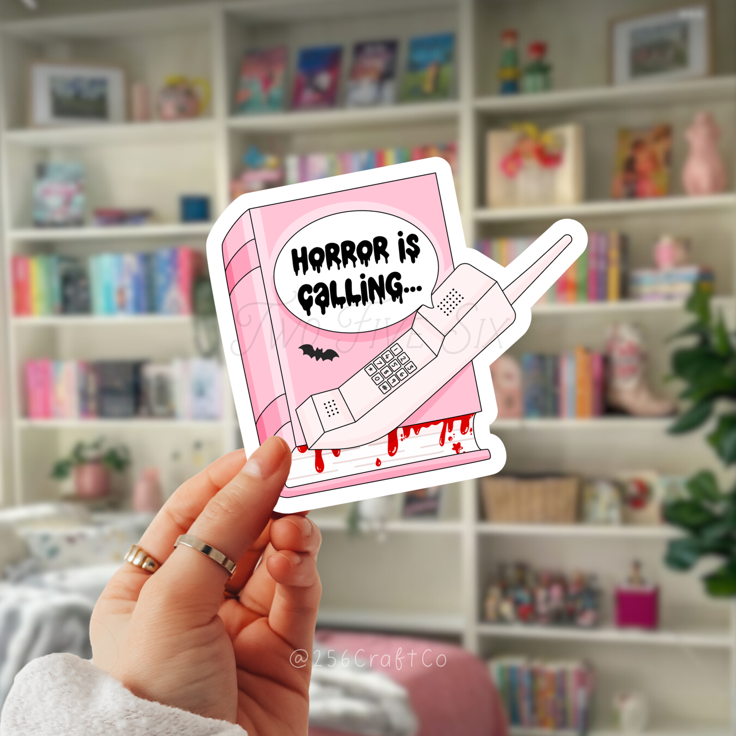 Horror Is Calling Pink Sticker