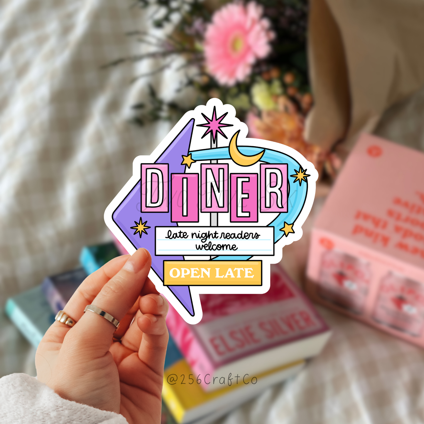 Late Night Readers Diner Sticker