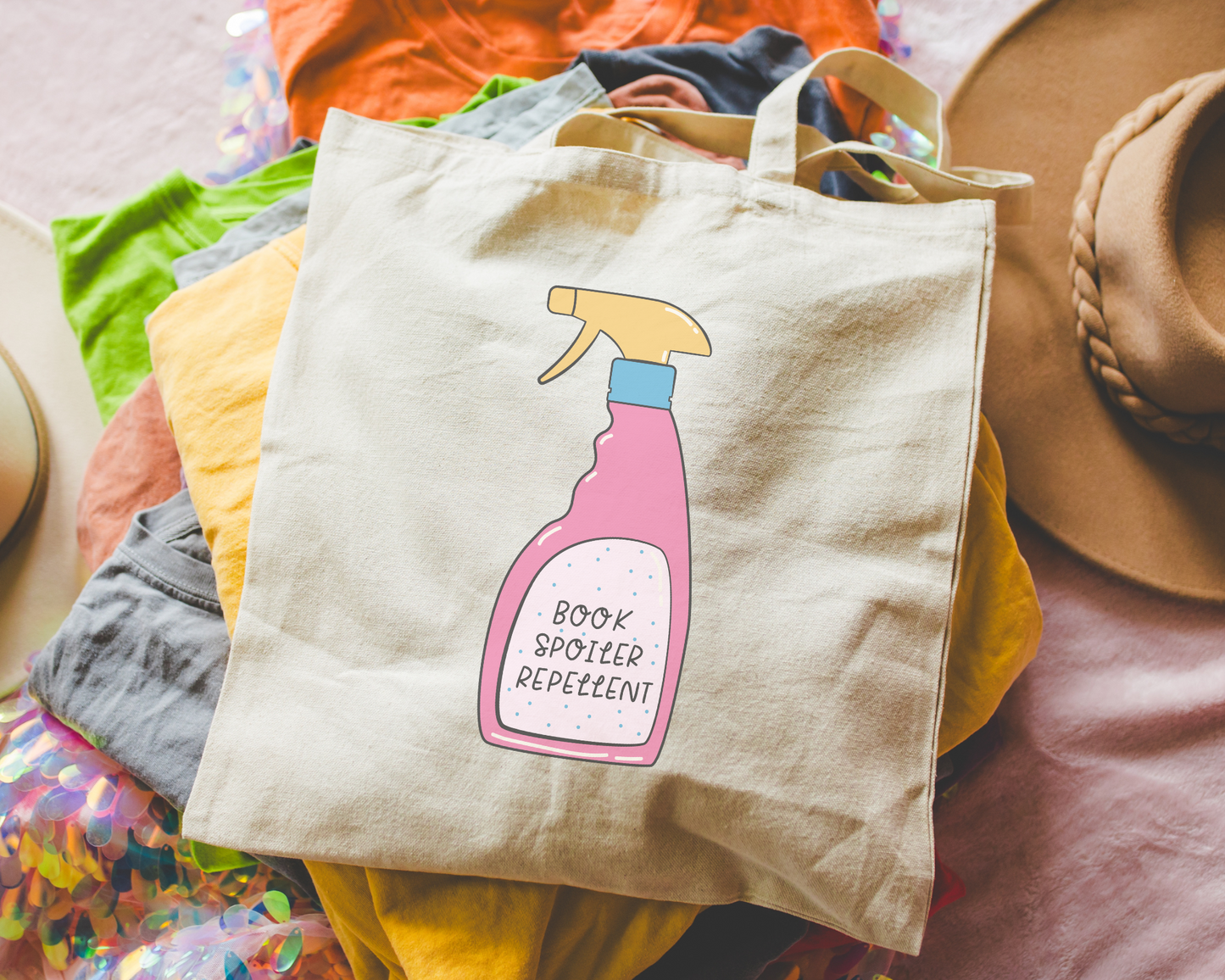 Book Spoiler Repellent Tote Bag