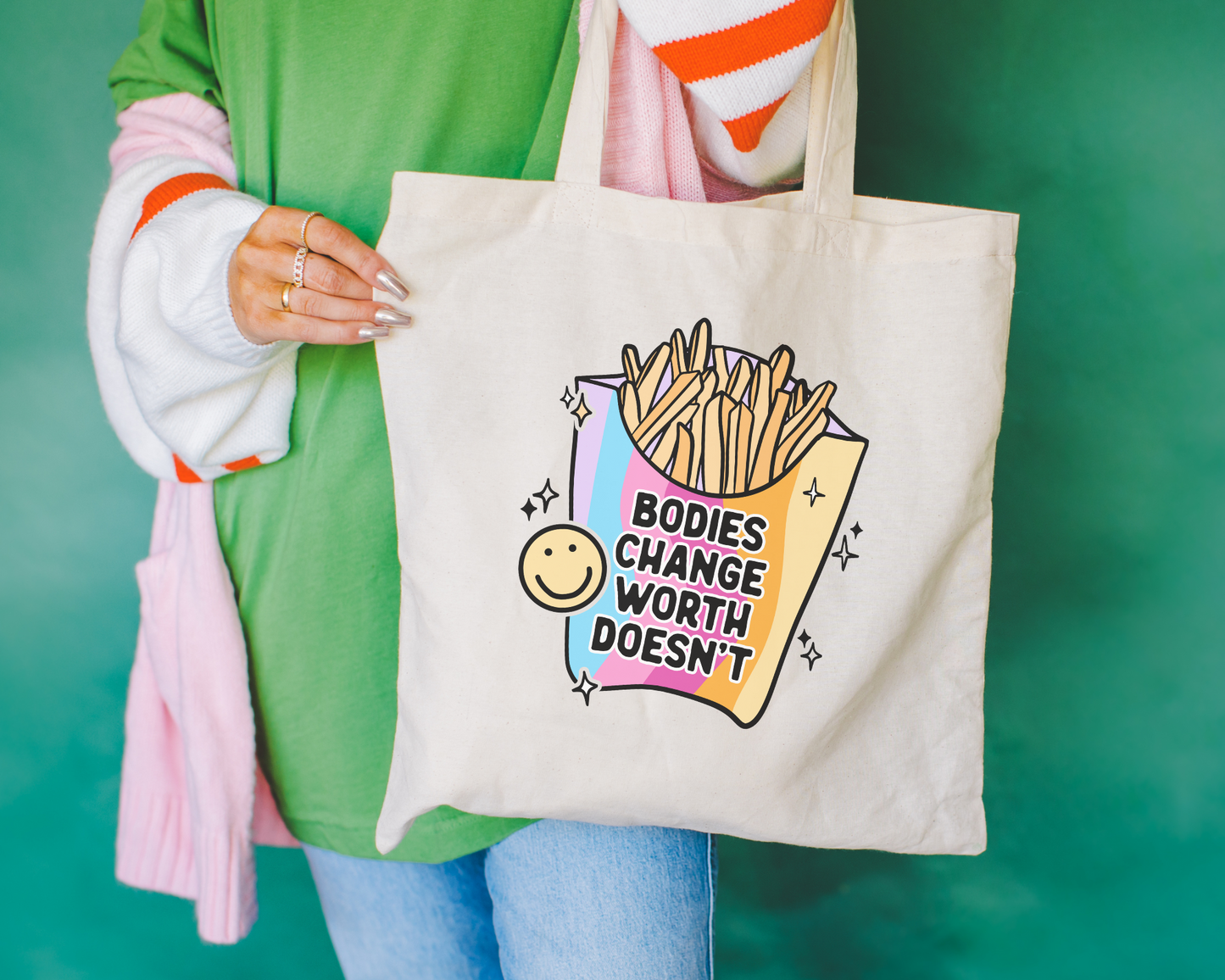 Bodies Change Worth Doesn't Tote Bag