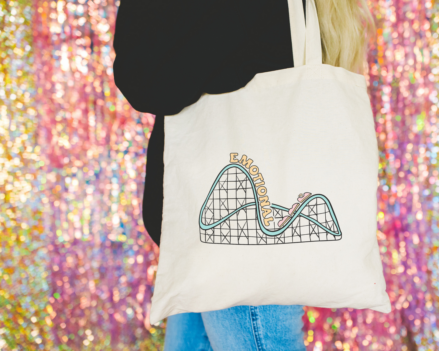Emotional Support Rollercoaster Tote Bag