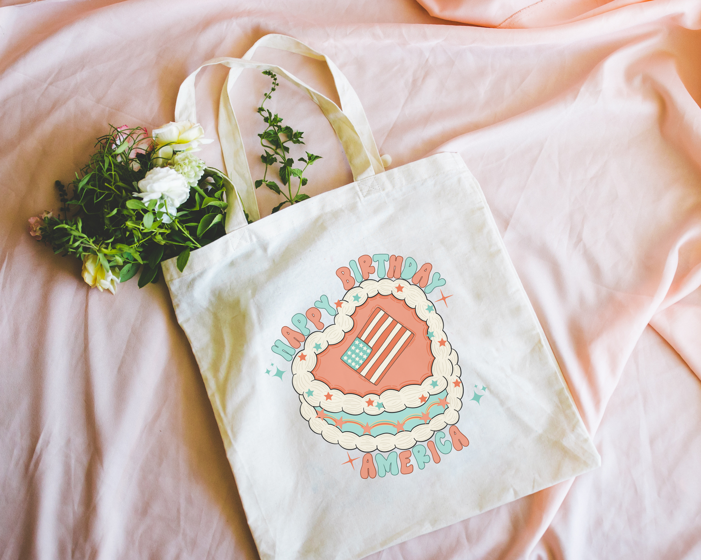 Happy Birthday America Tote Bag