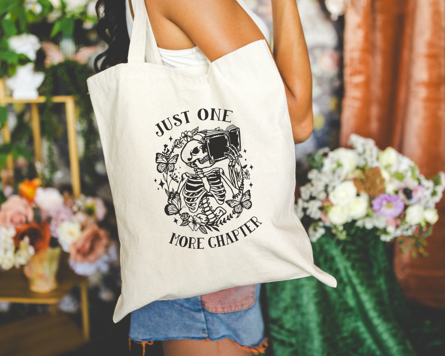 Just One More Chapter Tote Bag