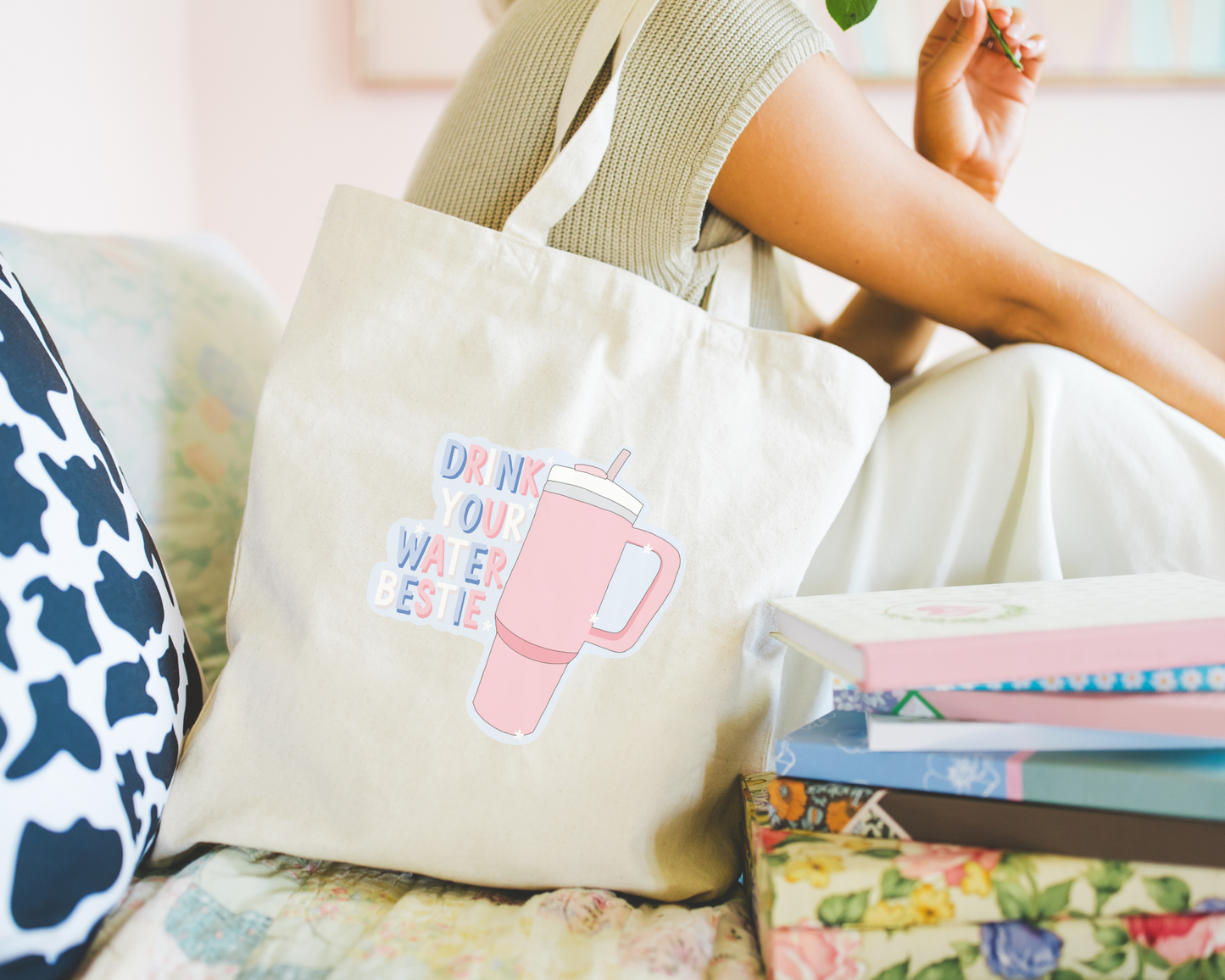 Drink Your Water Bestie Tote Bag