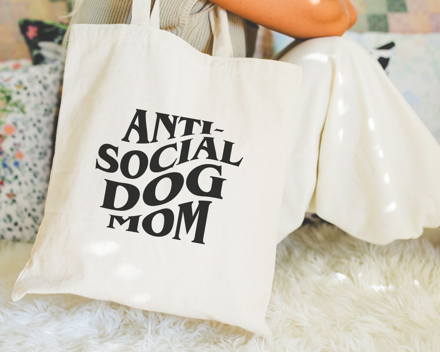 Antisocial Dog Mom Tote Bag