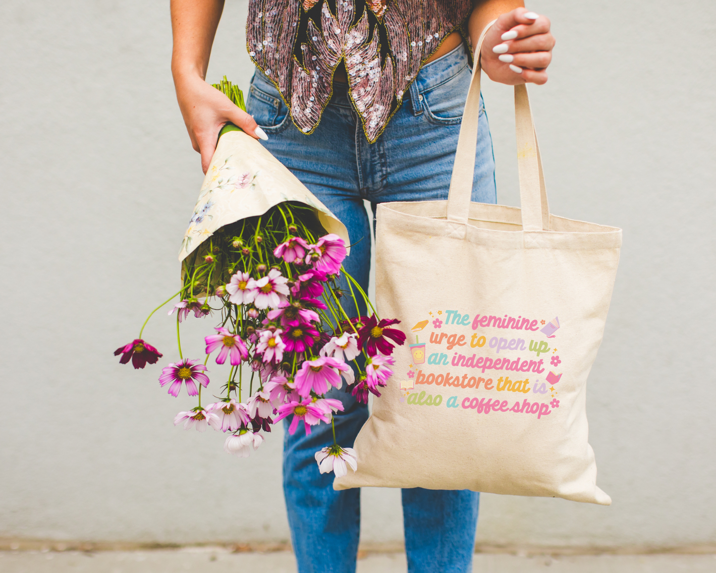 Feminine Urge To Open A Bookstore Coffee Shop Tote Bag