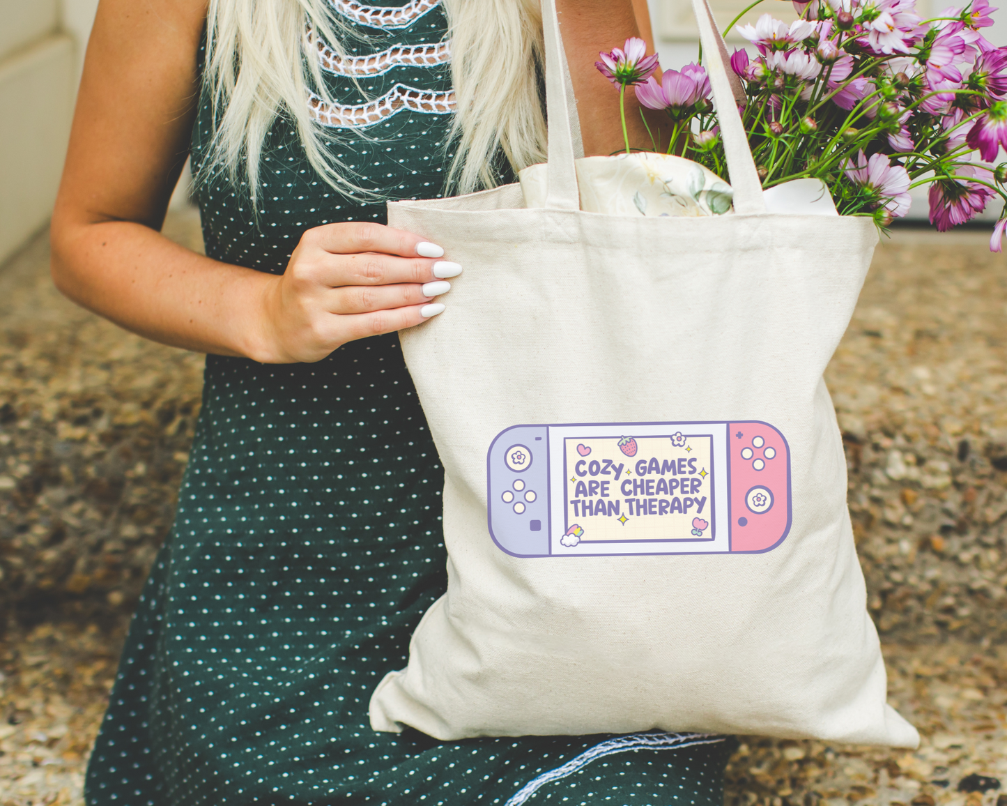 Cozy Games Are Cheaper Than Therapy Tote Bag