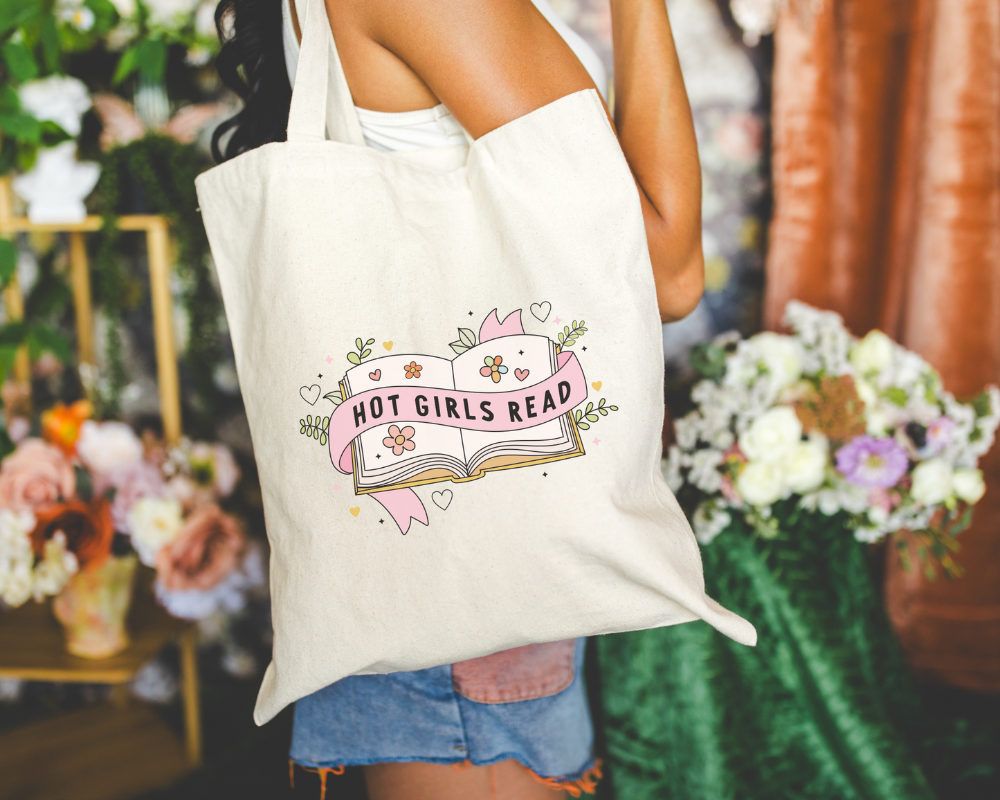 Hot Girls Read Tote Bag