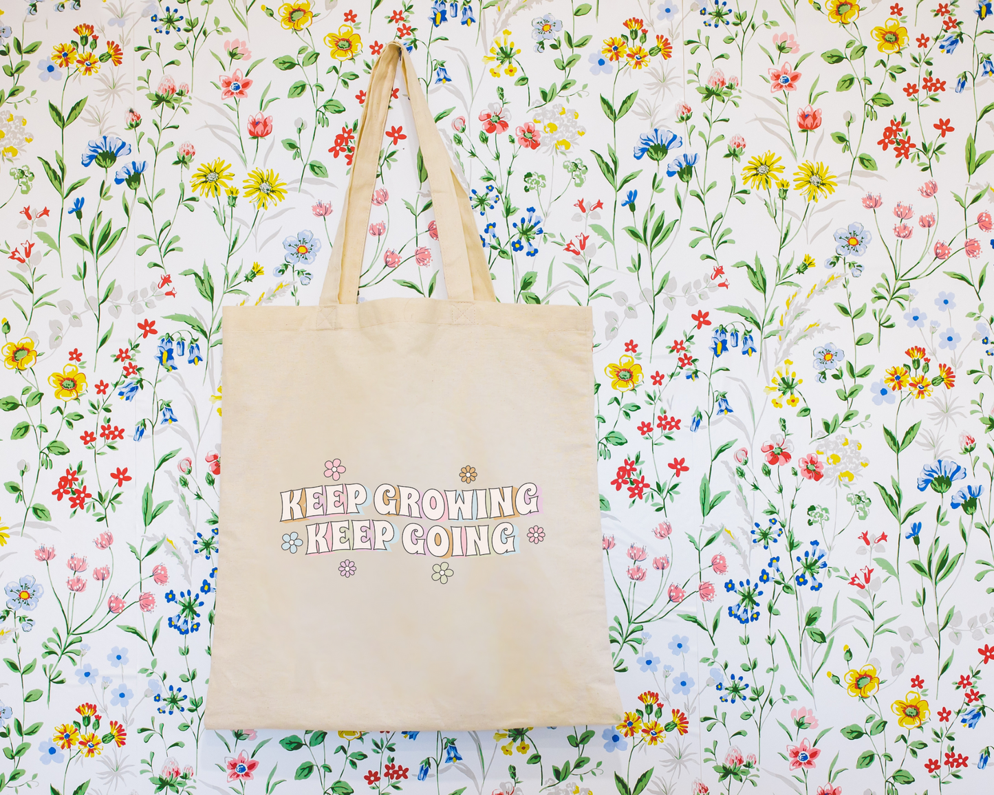 Keep Growing Keep Going Tote Bag