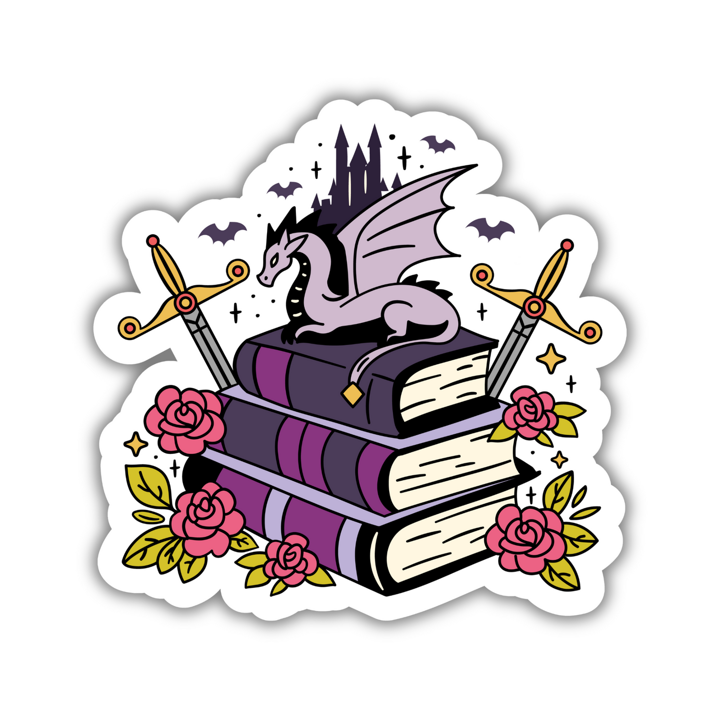 Fantasy Book Stack Sticker