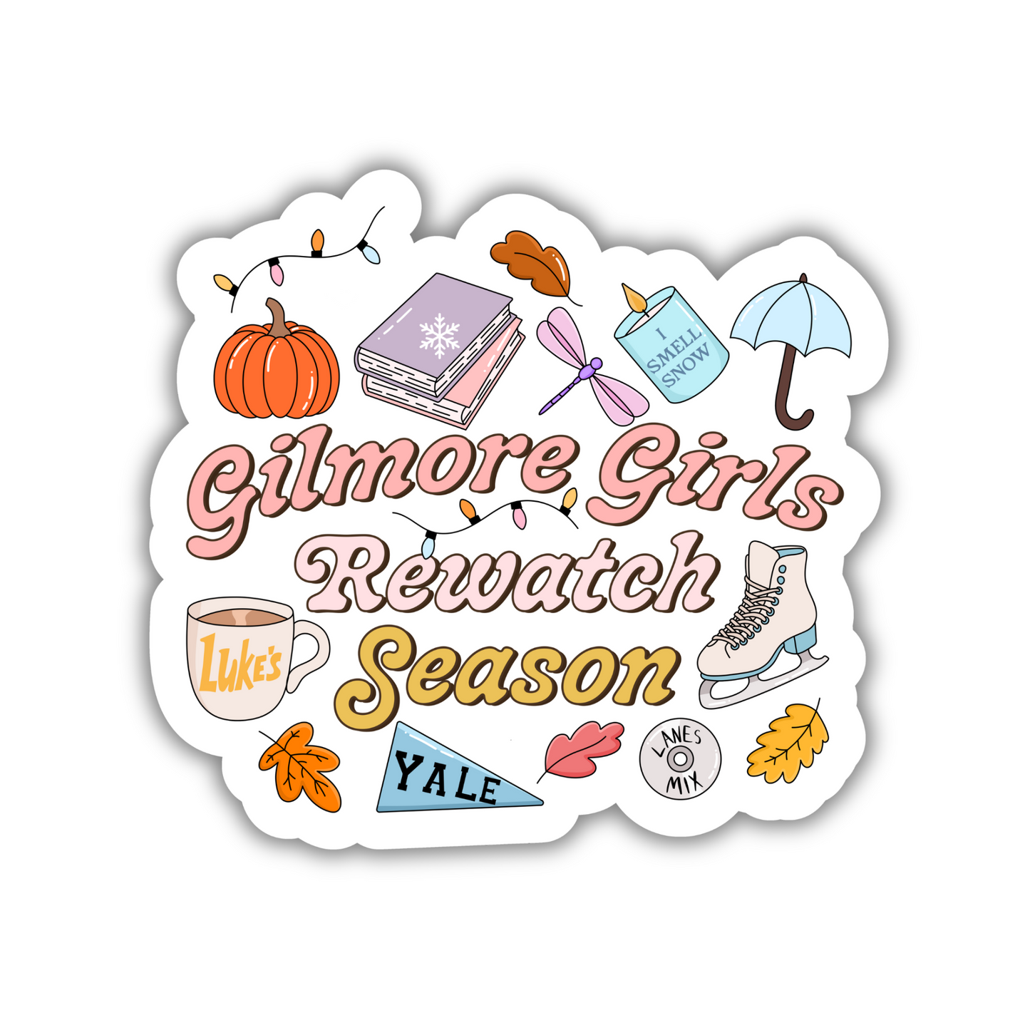 Gilmore Girls Rewatch Season Sticker