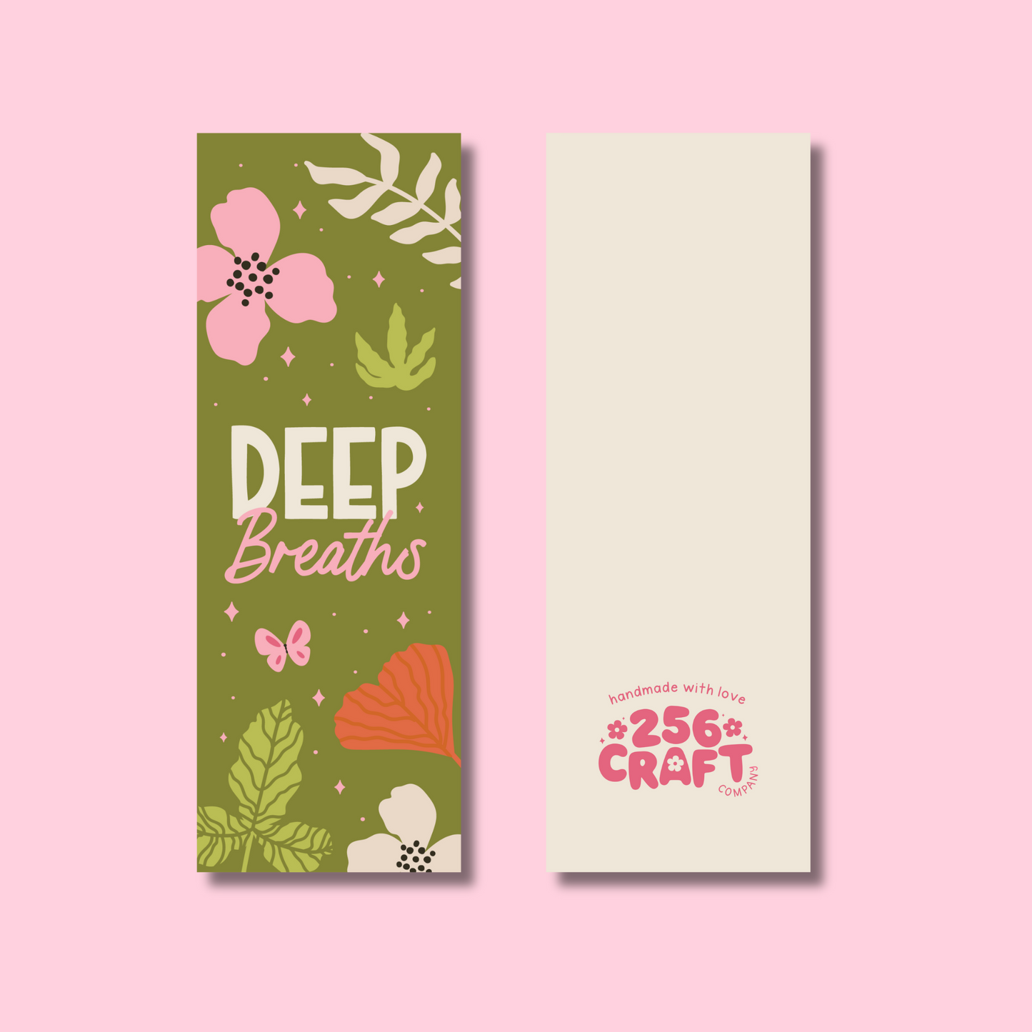 Deep Breaths Bookmark Linen
