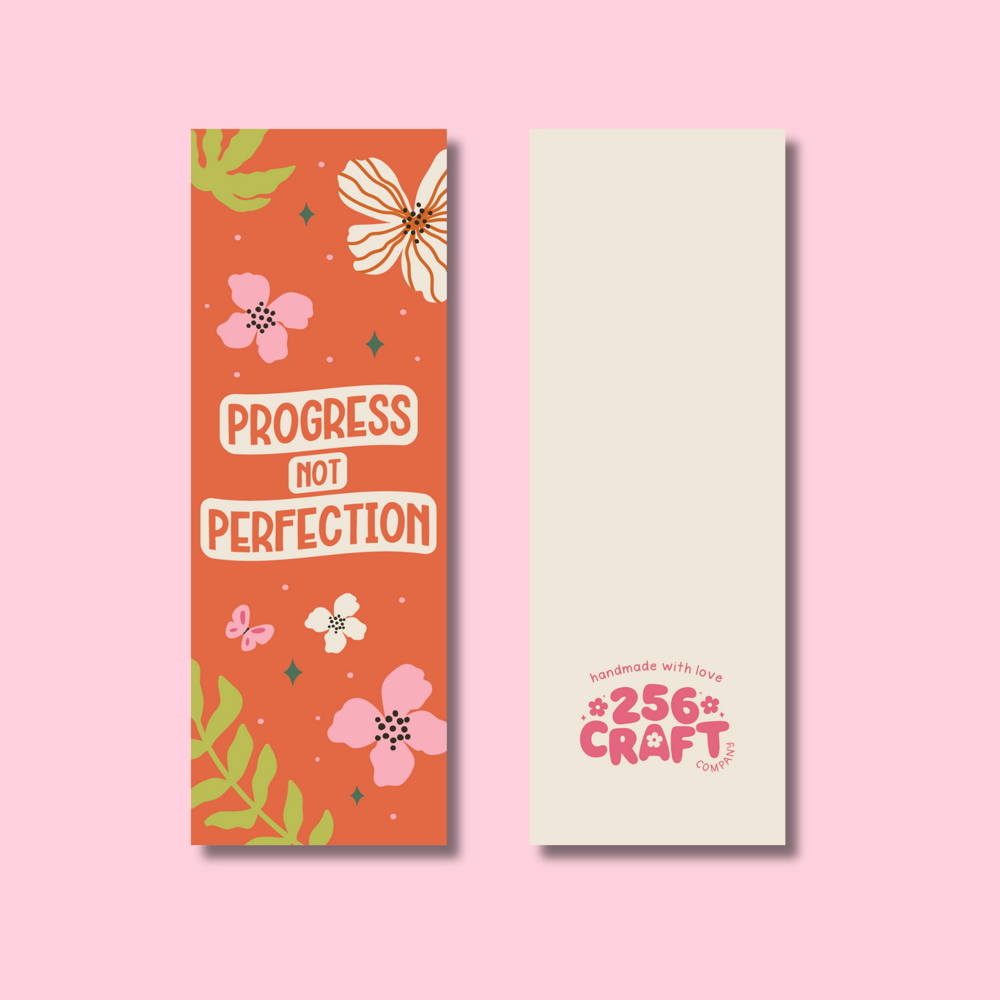 Progress Not Perfection Bookmark Linen