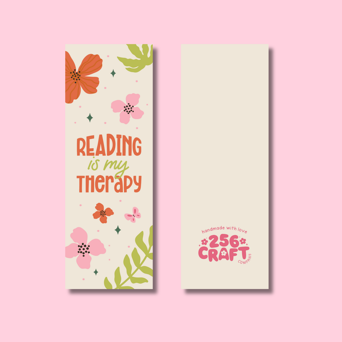 Reading Is My Therapy Bookmark Linen