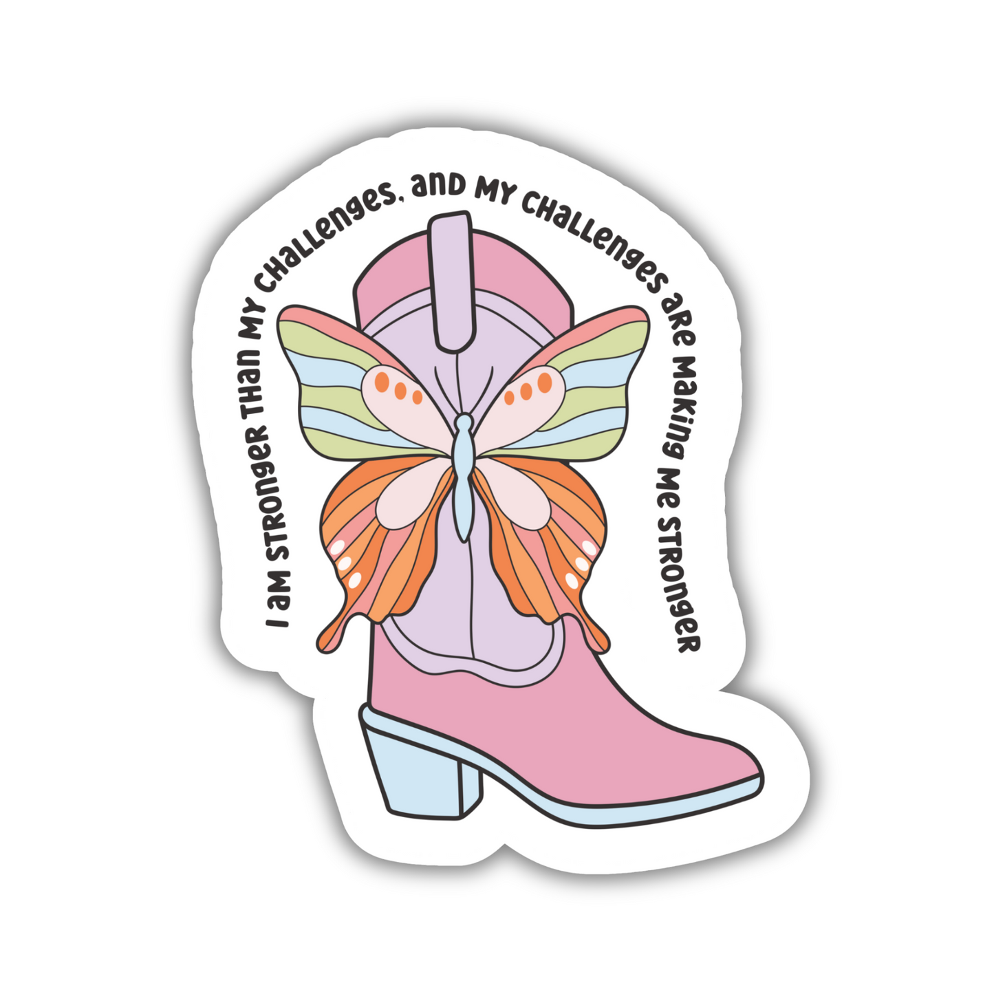 Affirmation Cowgirl Boot Sticker