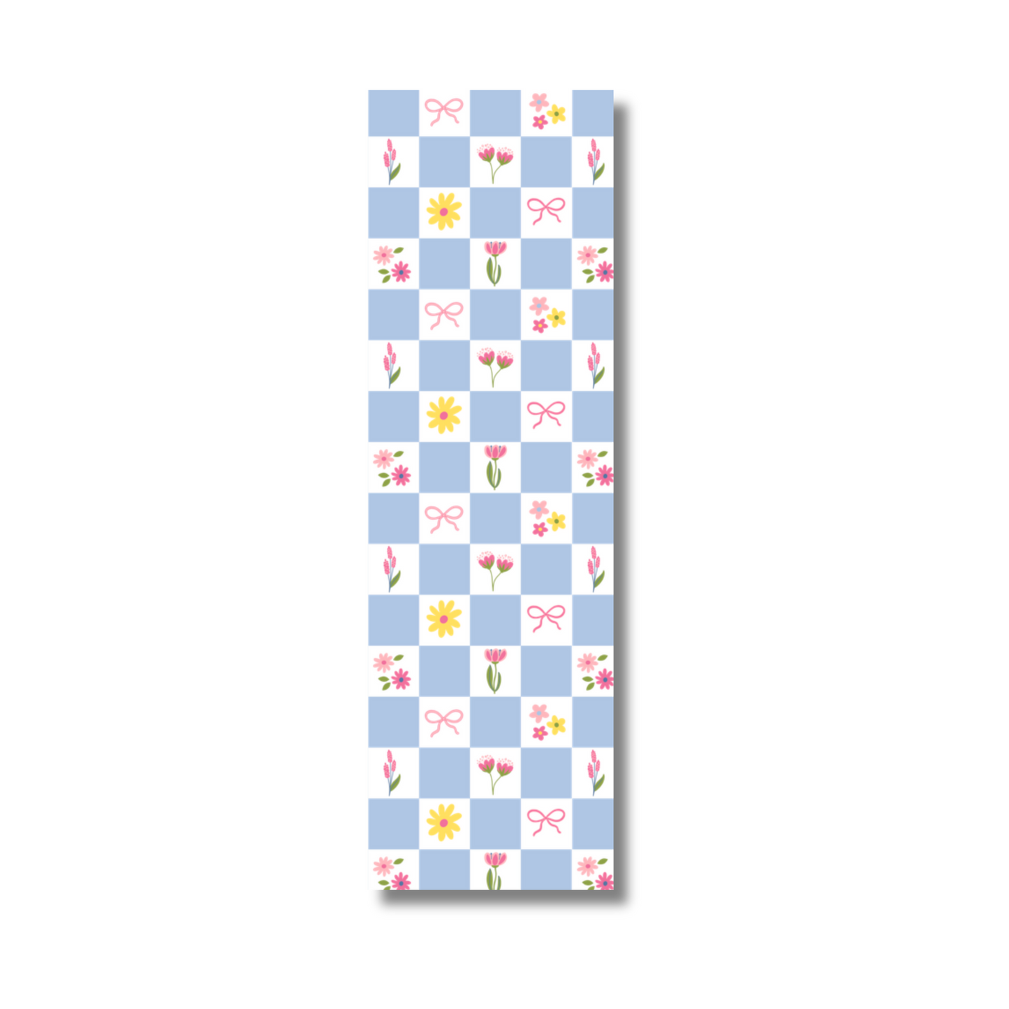 Blue Blossoms Bookmark Linen