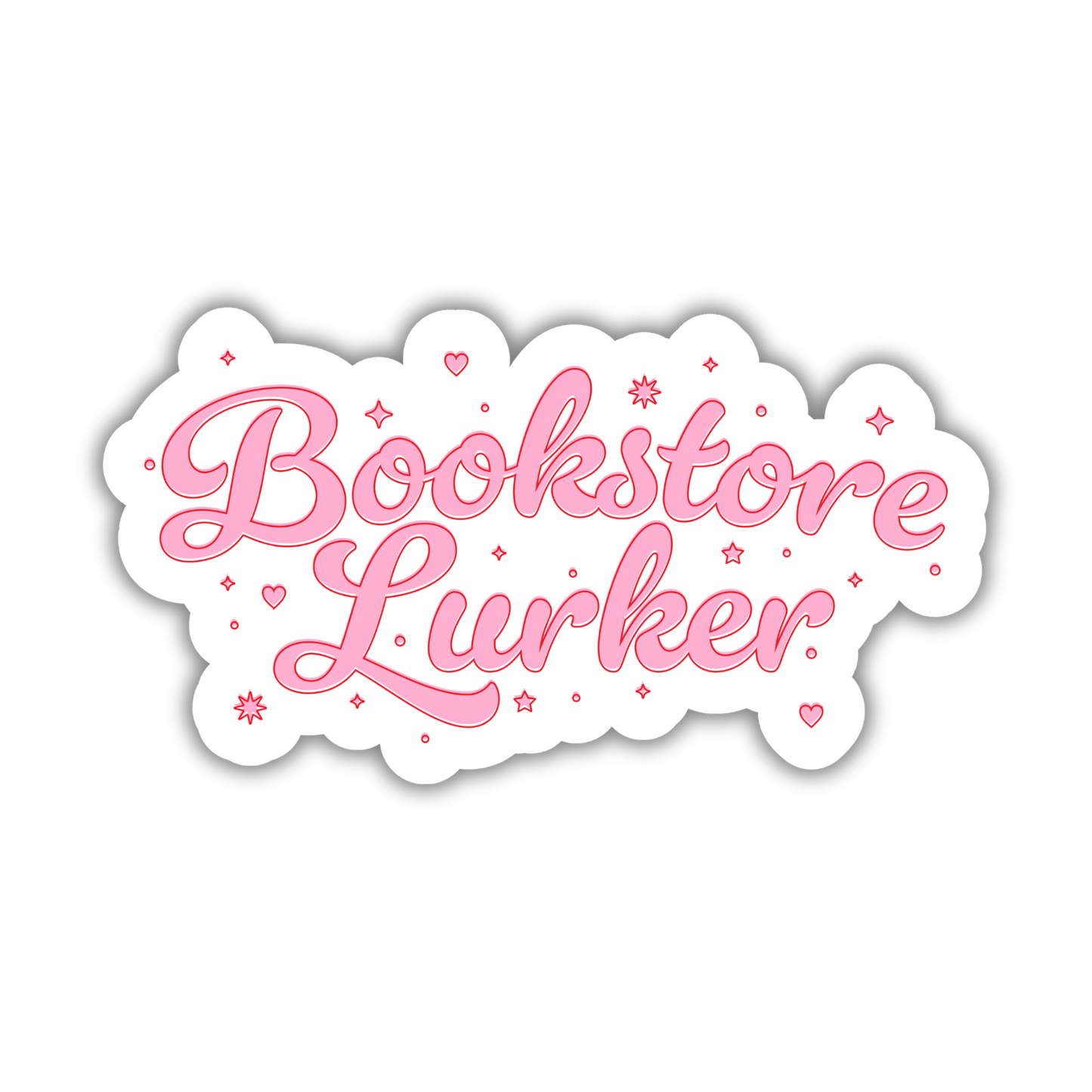 Bookstore Lurker Pink Sticker