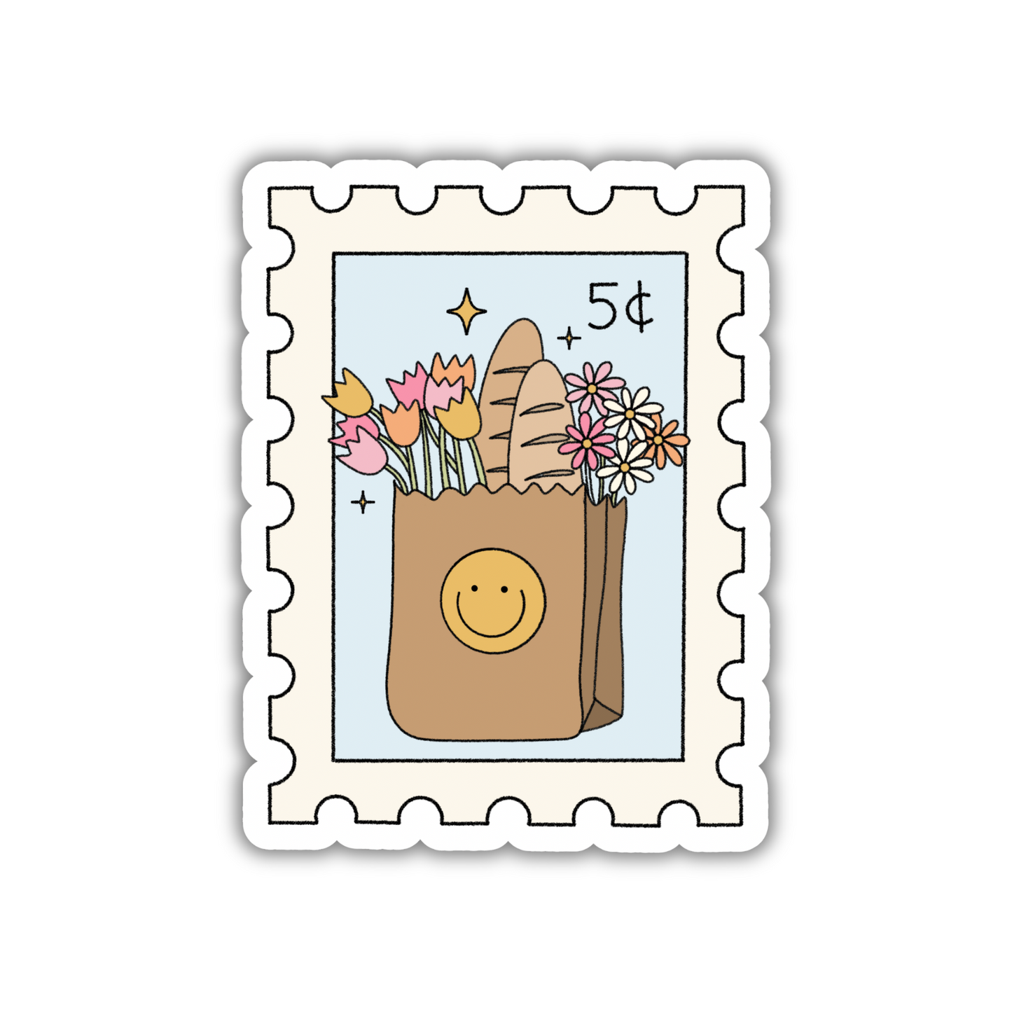 Market Stamp Sticker