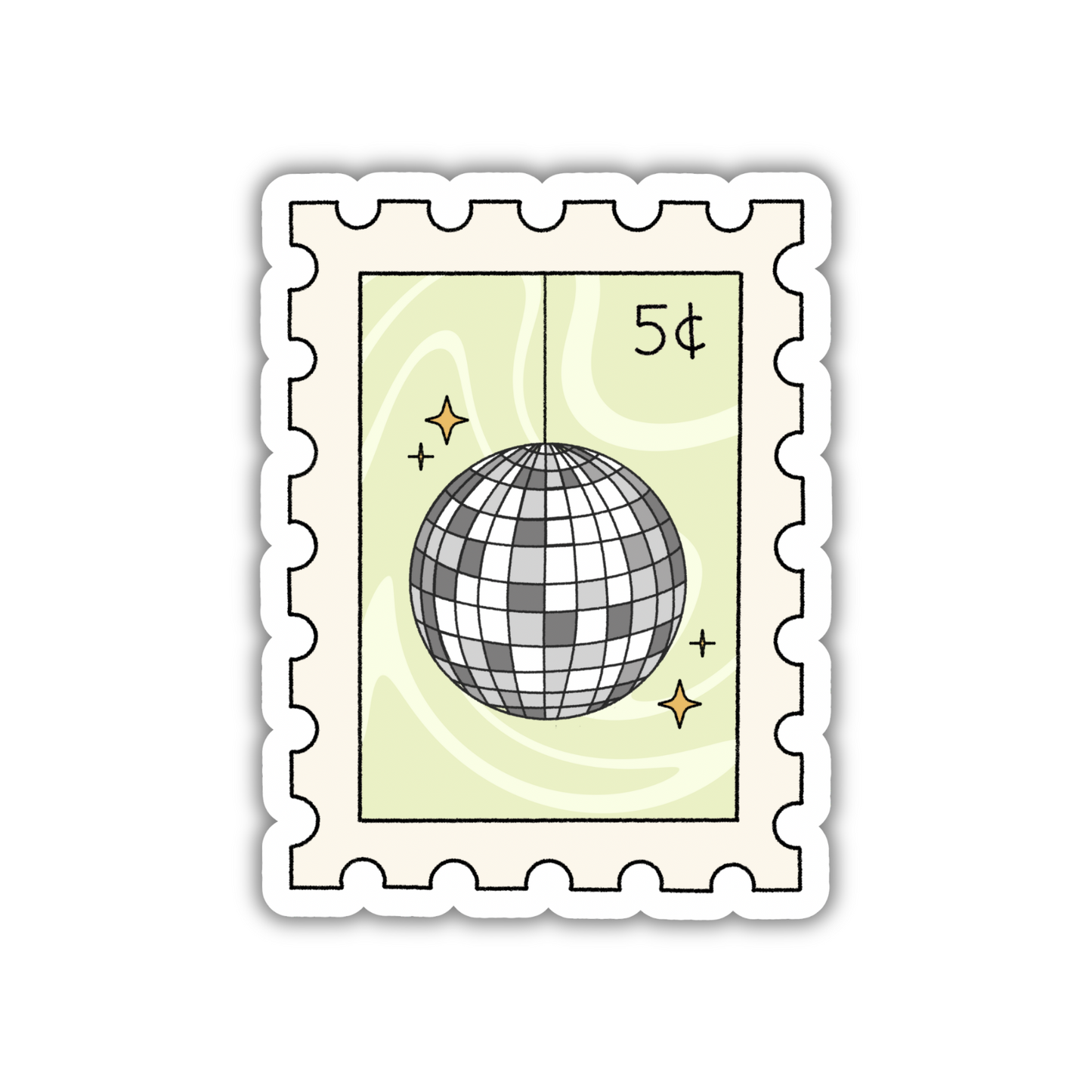 Disco Stamp Sticker