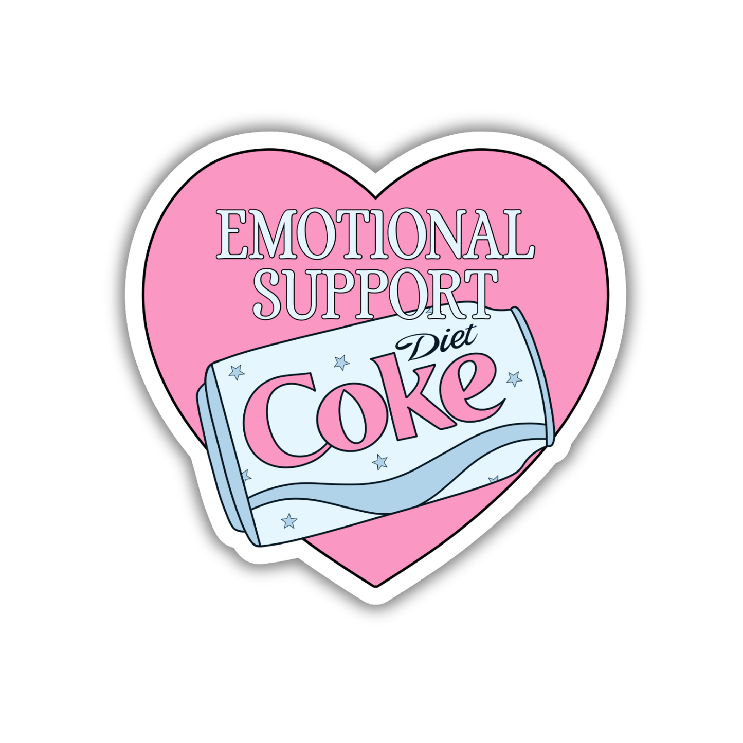 Emotional Support Diet Coke Sticker