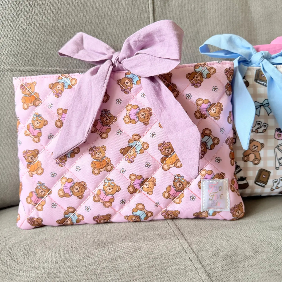 Cozy Reading Bears Quilted Book Sleeve