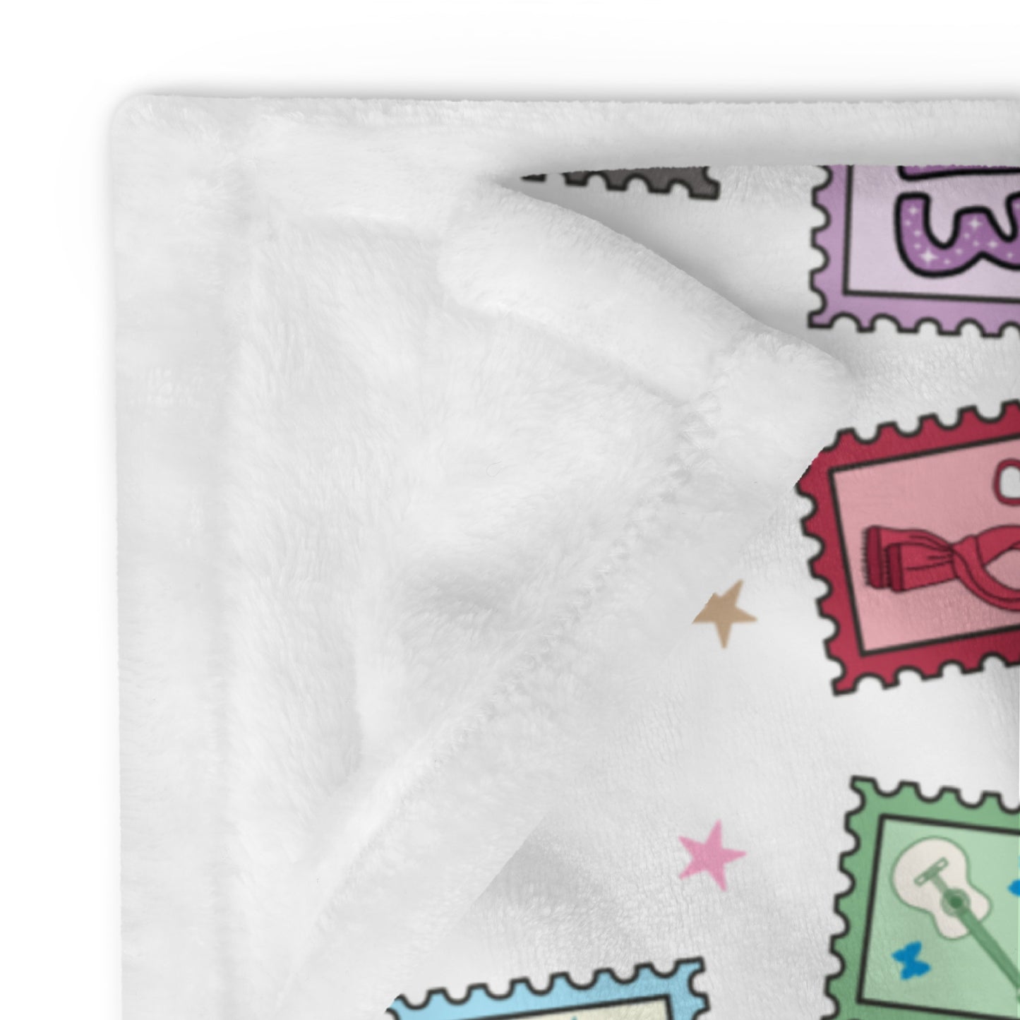 Eras Inspired Stamps Throw Blanket