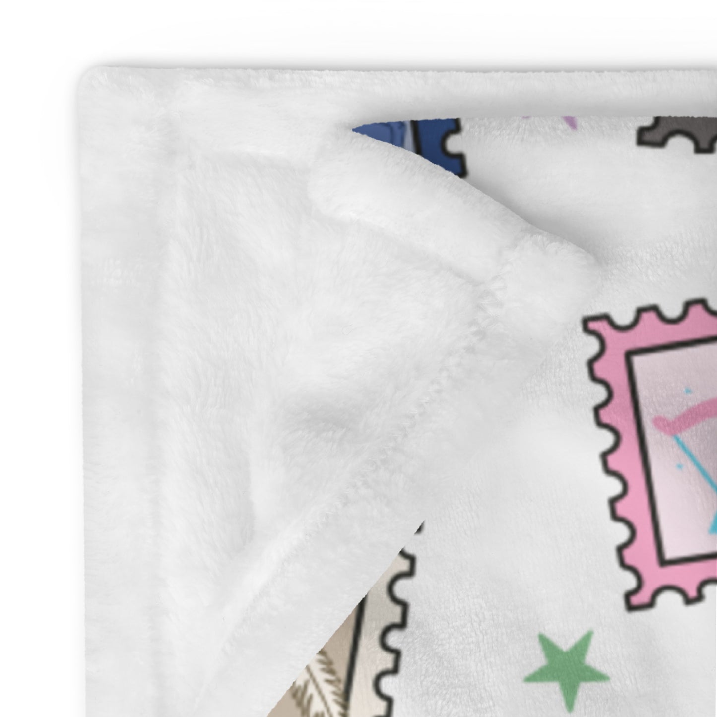 Eras Inspired Stamps Throw Blanket