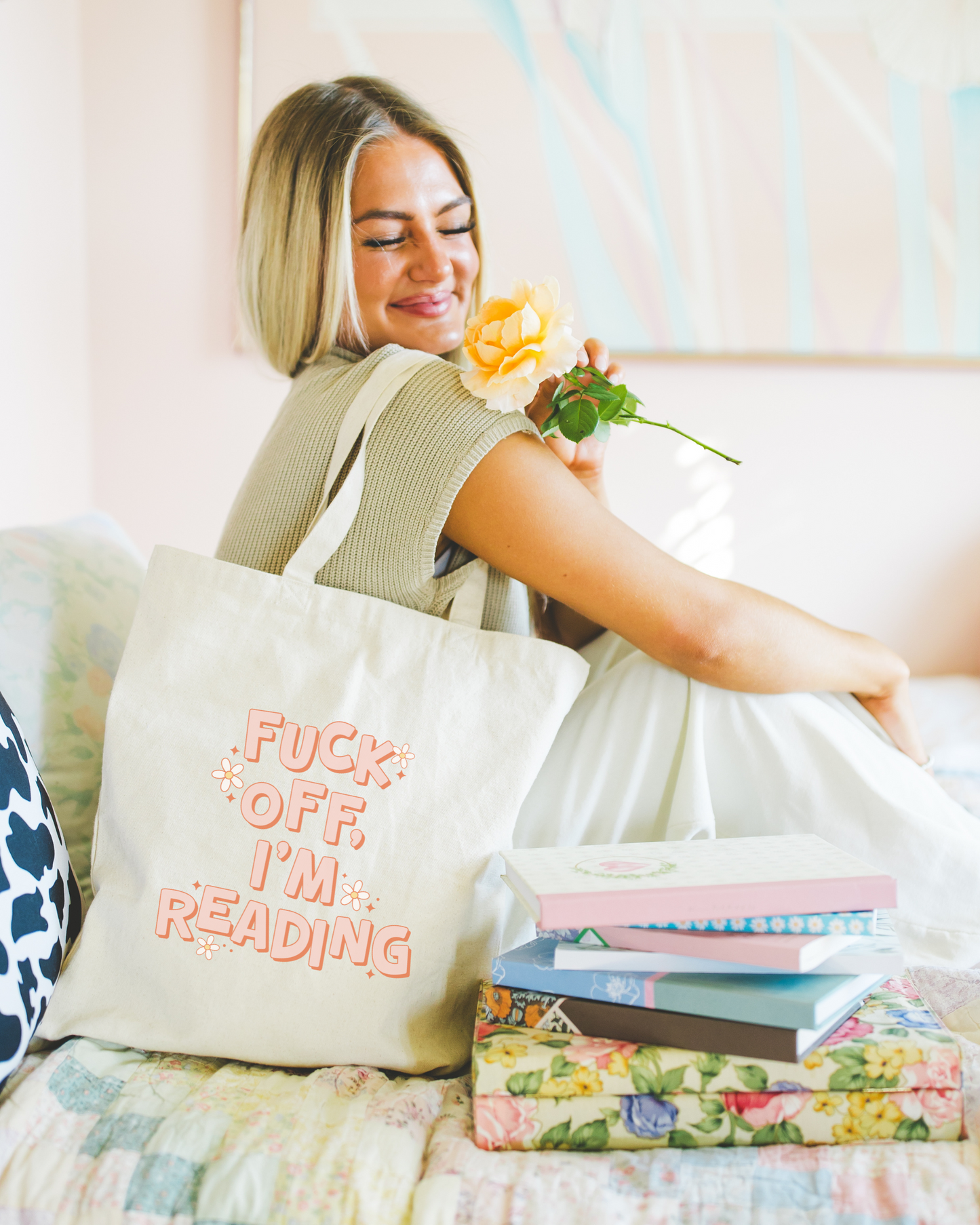 Fuck Off I'm Reading Tote Bag