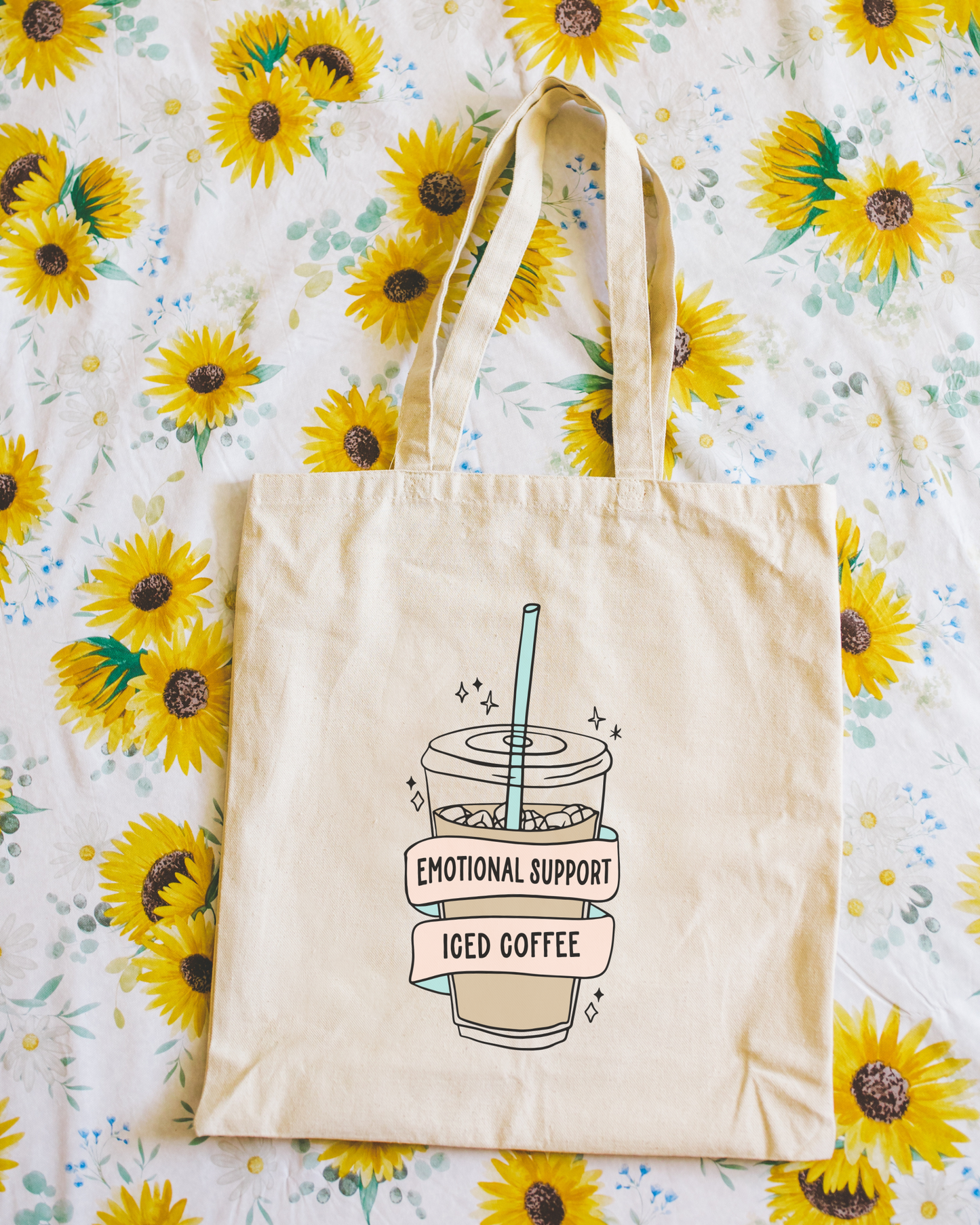 Emotional Support Iced Coffee Tote Bag