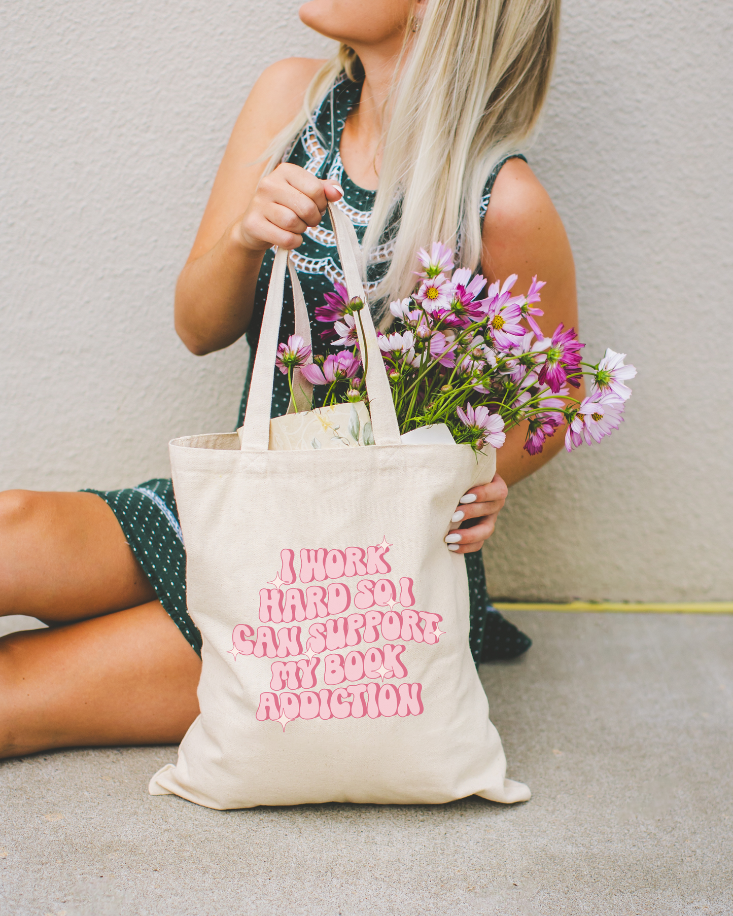I Work Hard To Support My Book Addiction Tote Bag