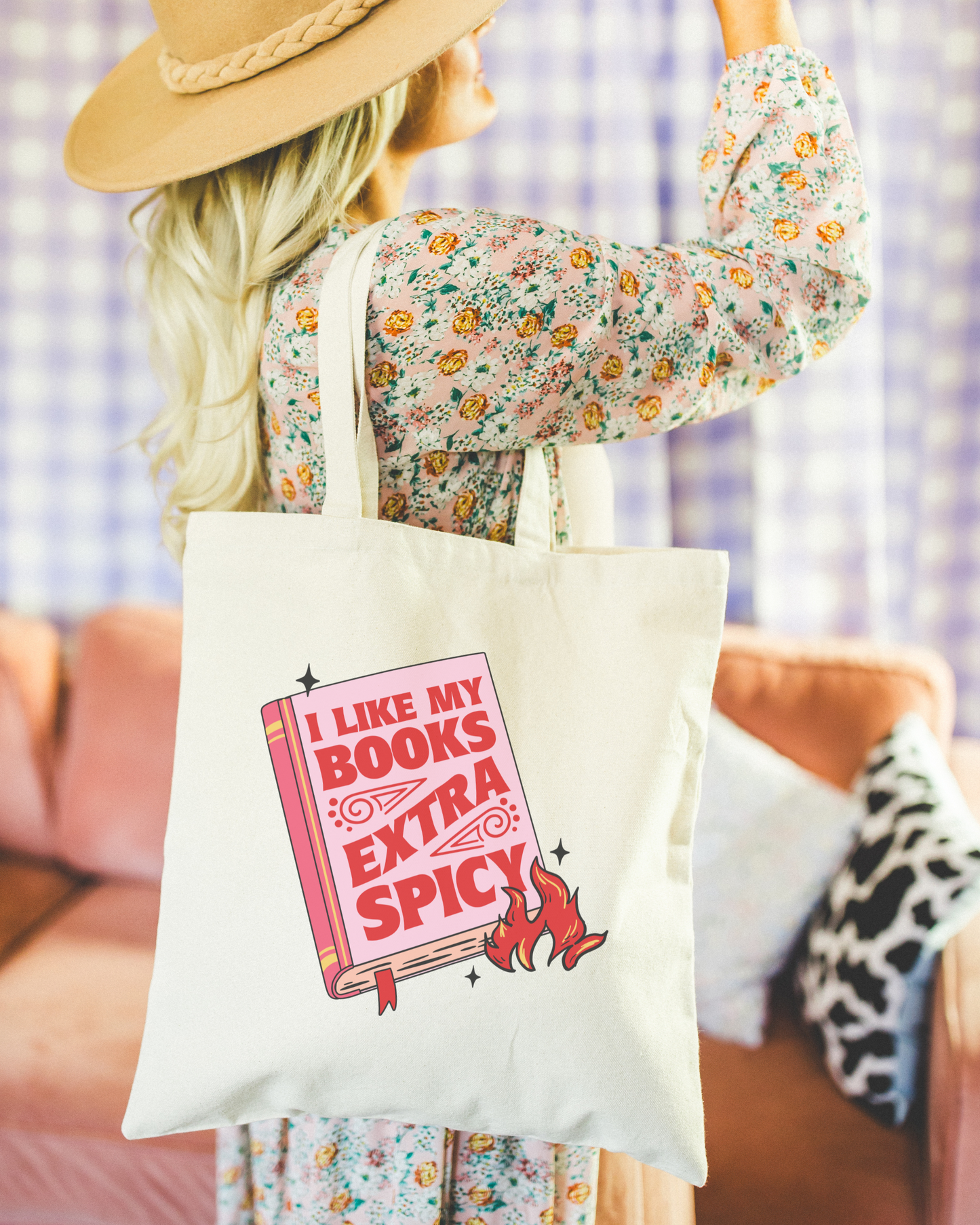I Like My Books Extra Spicy Tote Bag