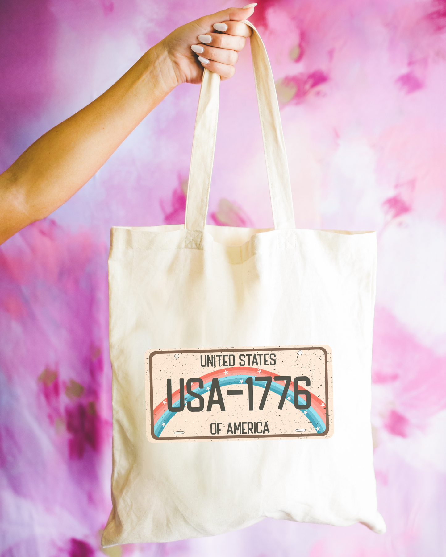 USA License Plate Tote Bag