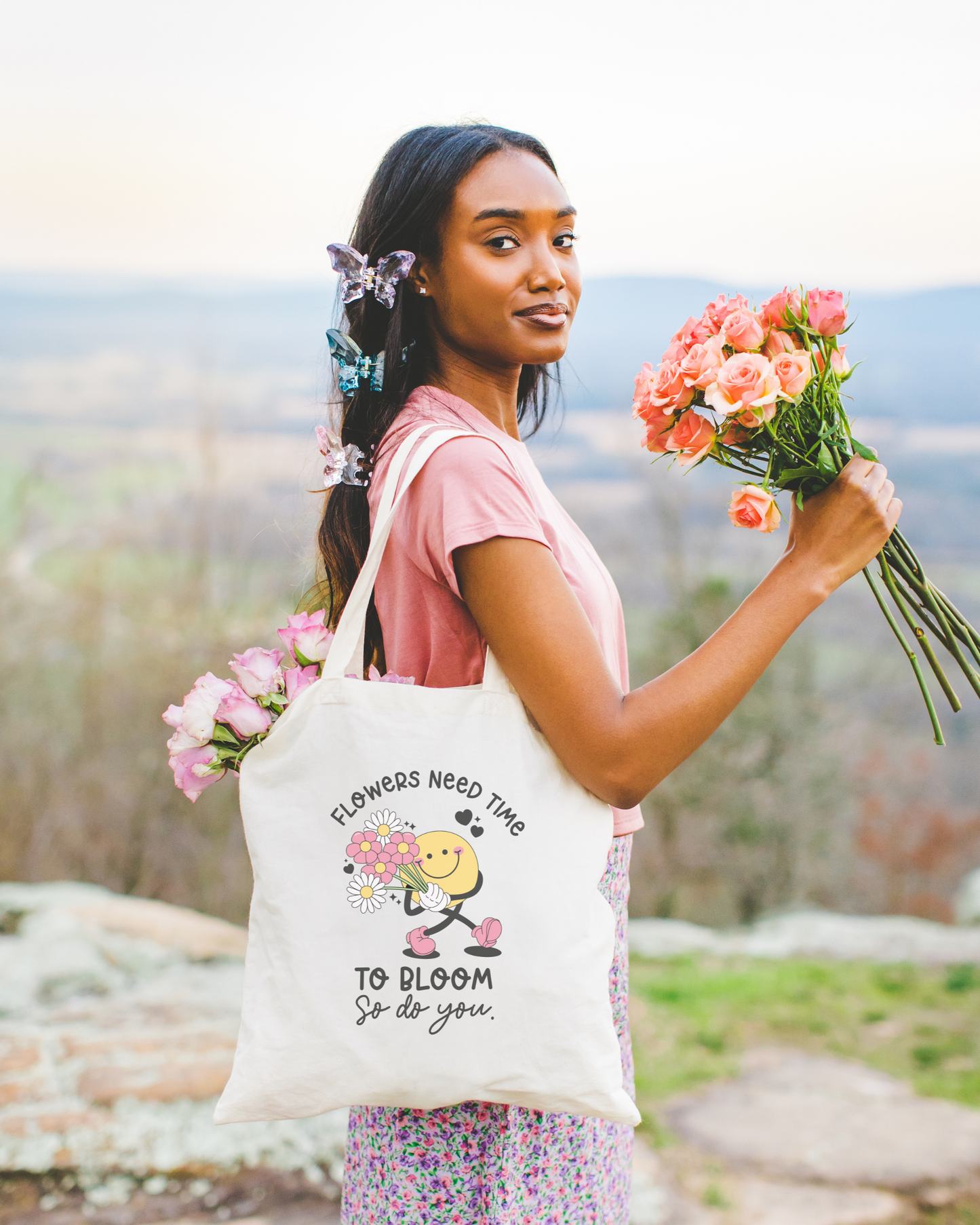 Flowers Need Time To Bloom And So Do You Tote Bag