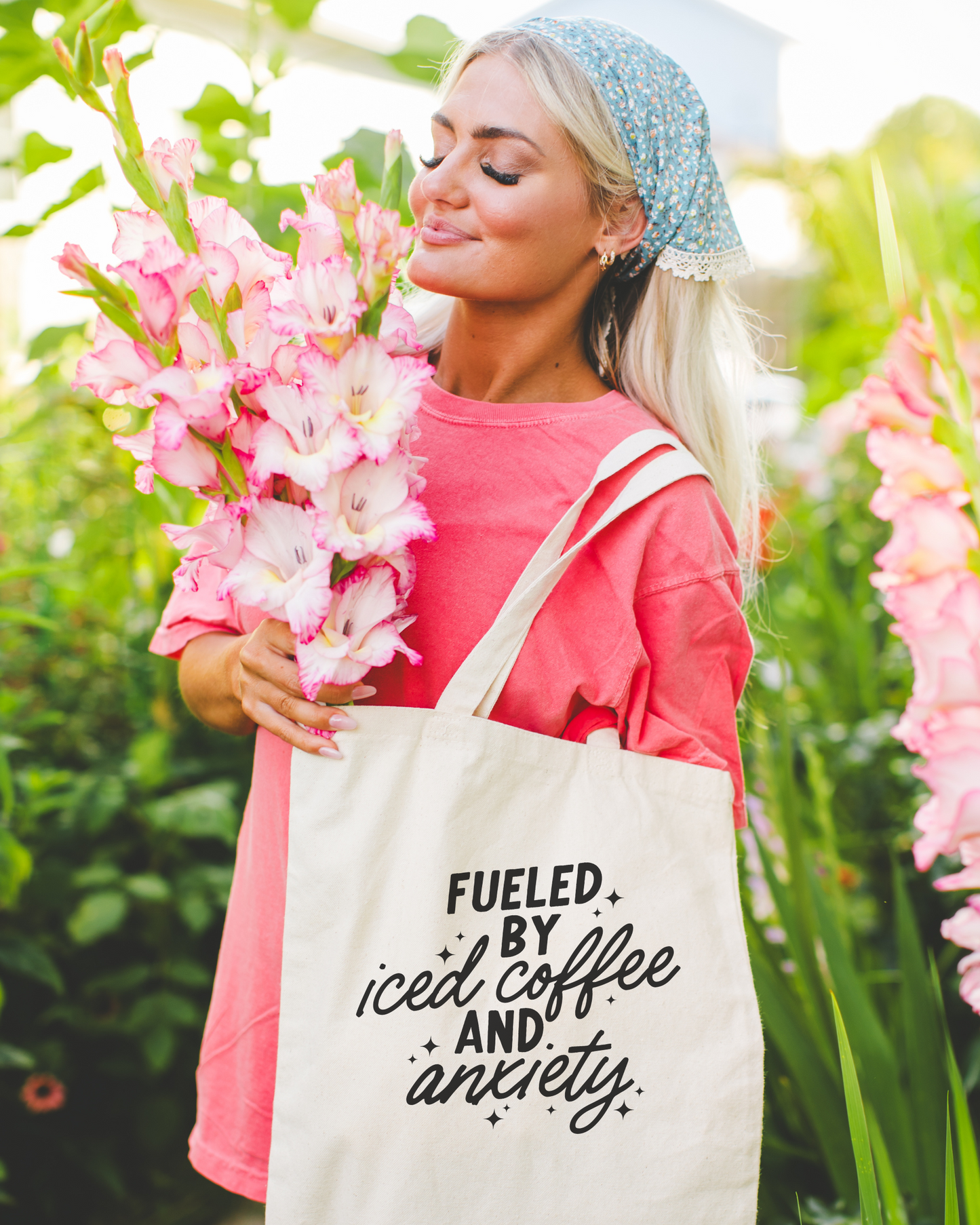 Fueled By Iced Coffee And Anxiety Tote Bag
