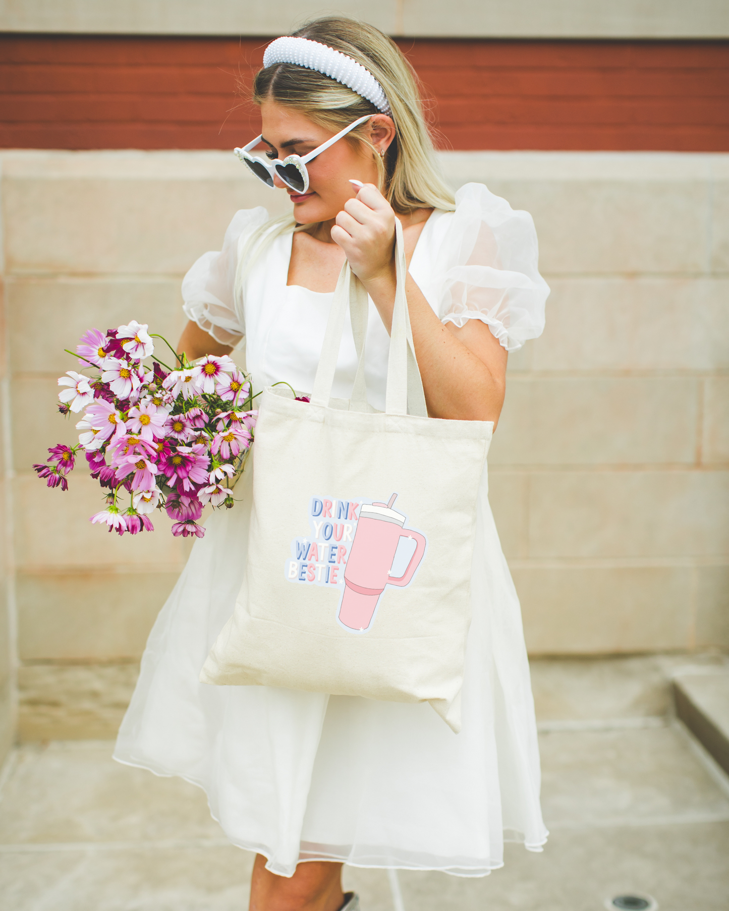 Drink Your Water Bestie Tote Bag