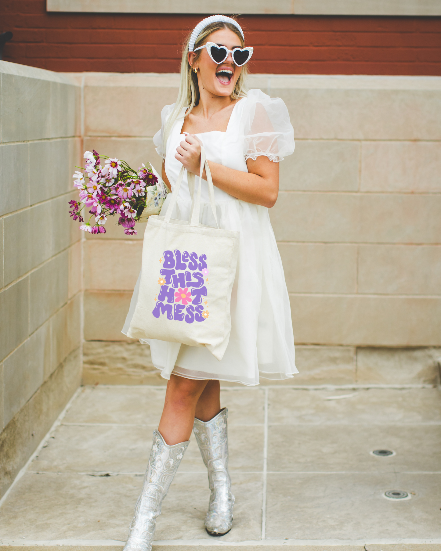 Bless This Hot Mess Tote Bag