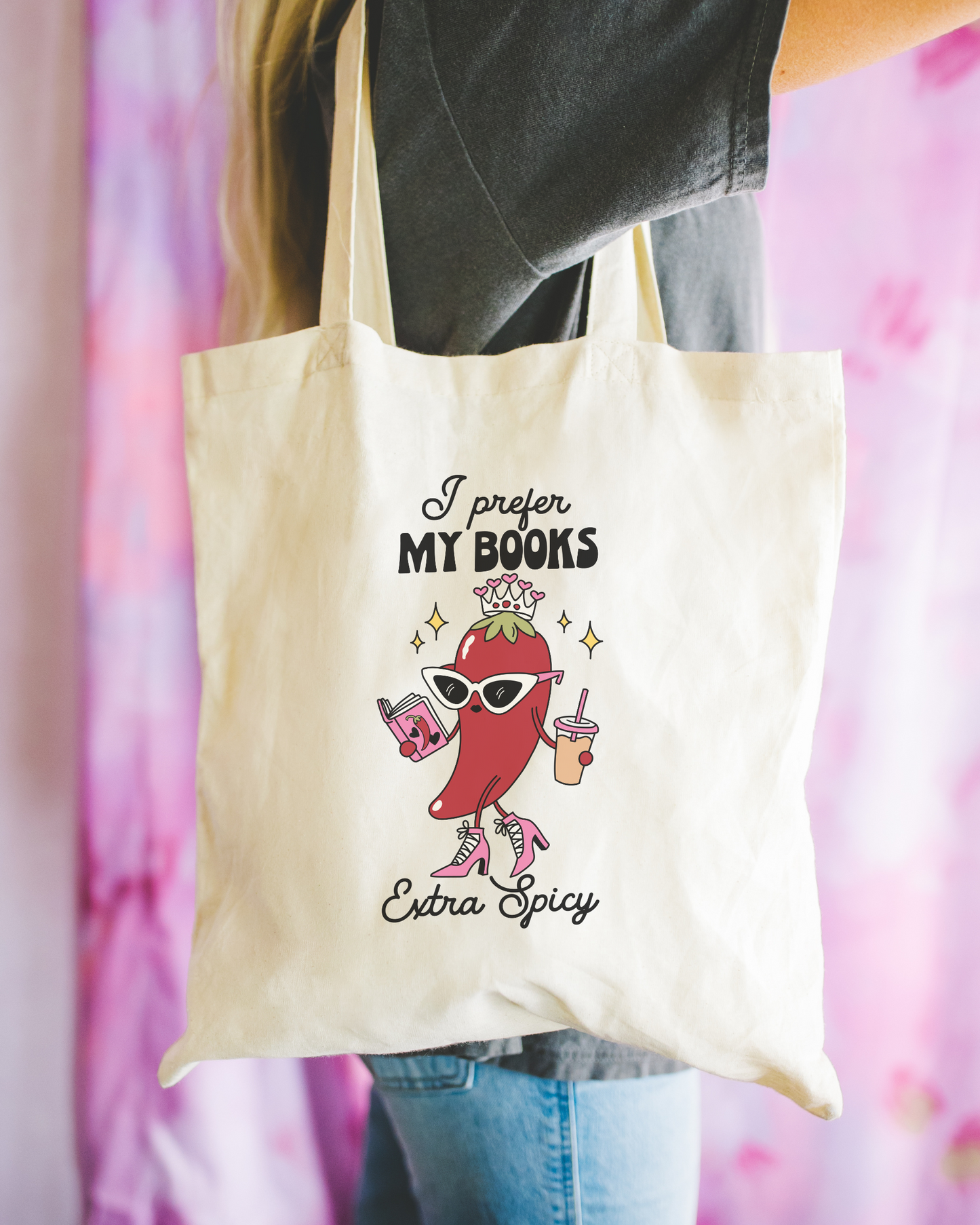I Prefer My Books Extra Spicy Tote Bag